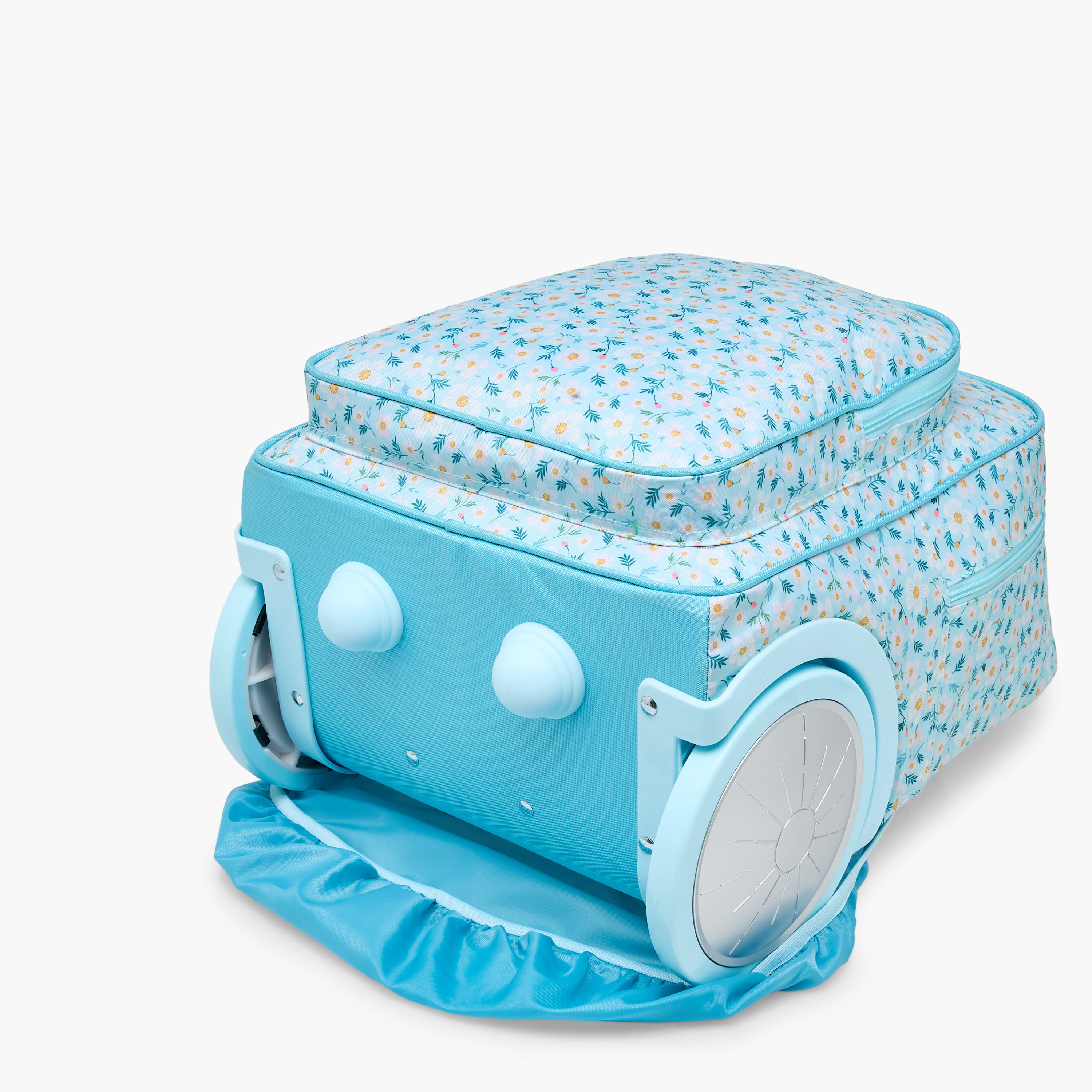 New Expressions Floral 3-Piece School Trolley Bag Set for Girls 8-13 Years with Lunch Bag and Pencil Pouch -school-bagsandbackpacks-trolleybags-image-13