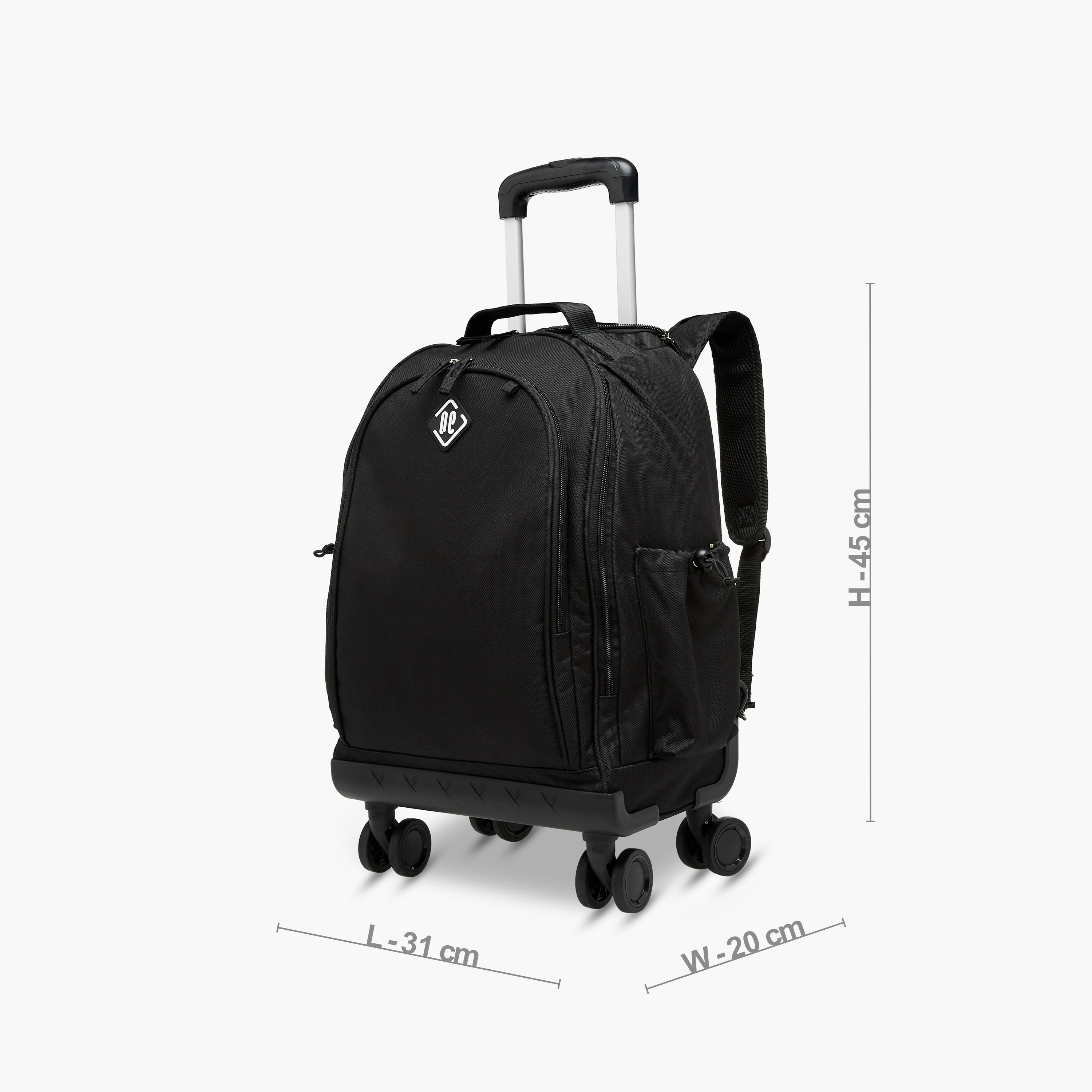 New Expressions Solid 3-Piece School Trolley Bag Set for Kids 8-13 Years with Lunch Bag and Pencil Pouch -promo_LS20_OMN-image-3