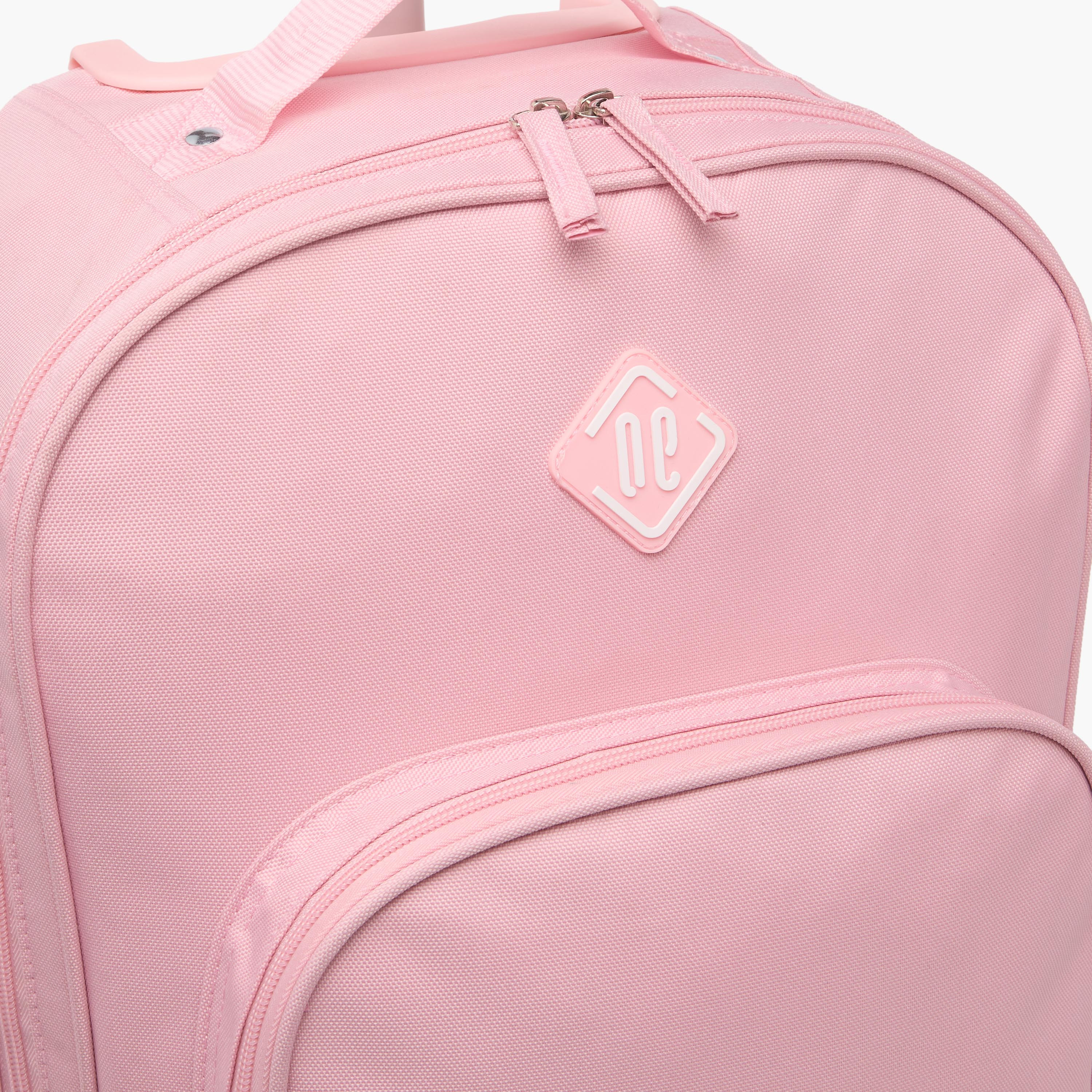 New Expressions Solid 3-Piece School Trolley Bag Set for Girls 8-13 Years with Lunch Bag and Pencil Pouch -promo_LS20_OMN-image-11