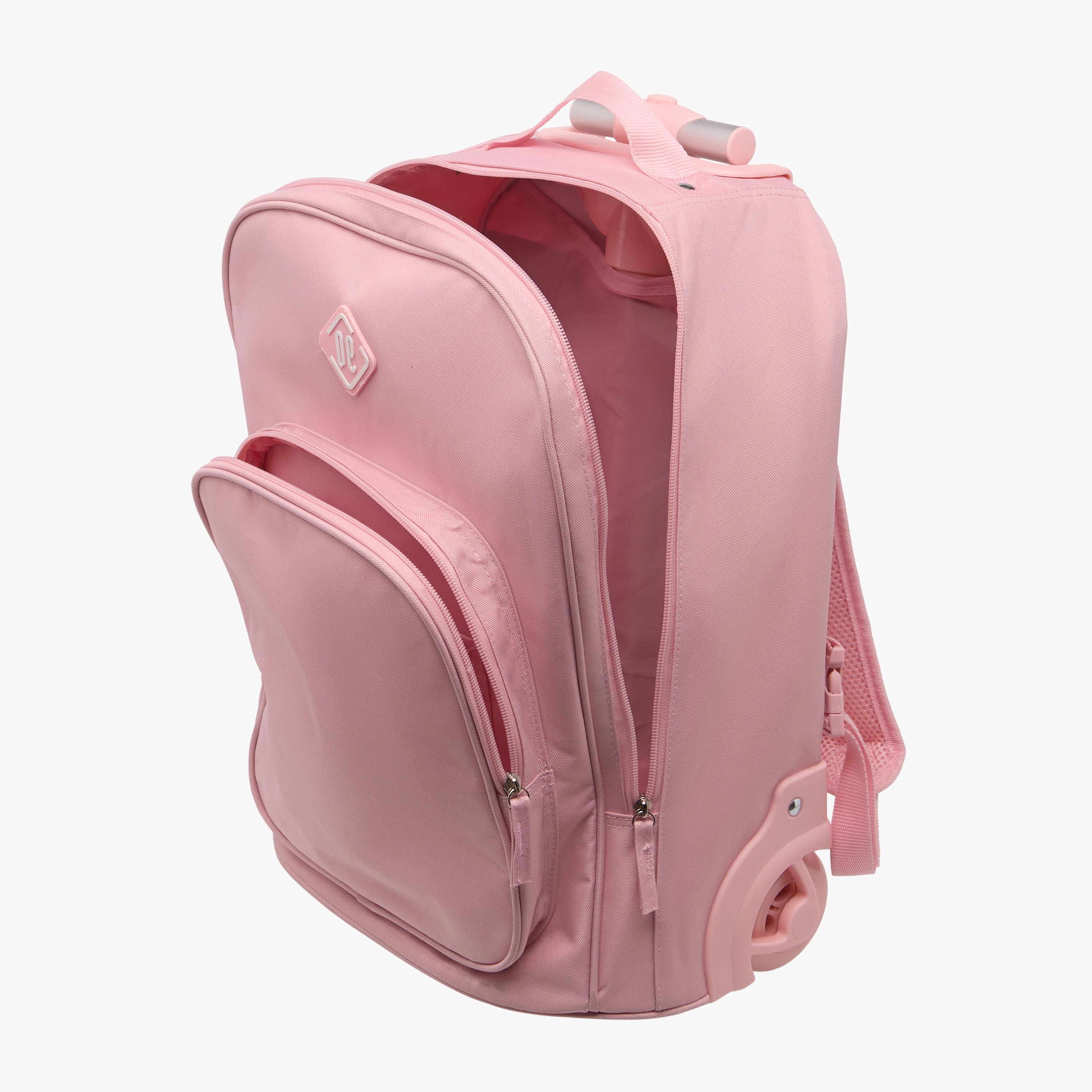 New Expressions Solid 3-Piece School Trolley Bag Set for Girls 8-13 Years with Lunch Bag and Pencil Pouch -promo_LS20_OMN-image-8