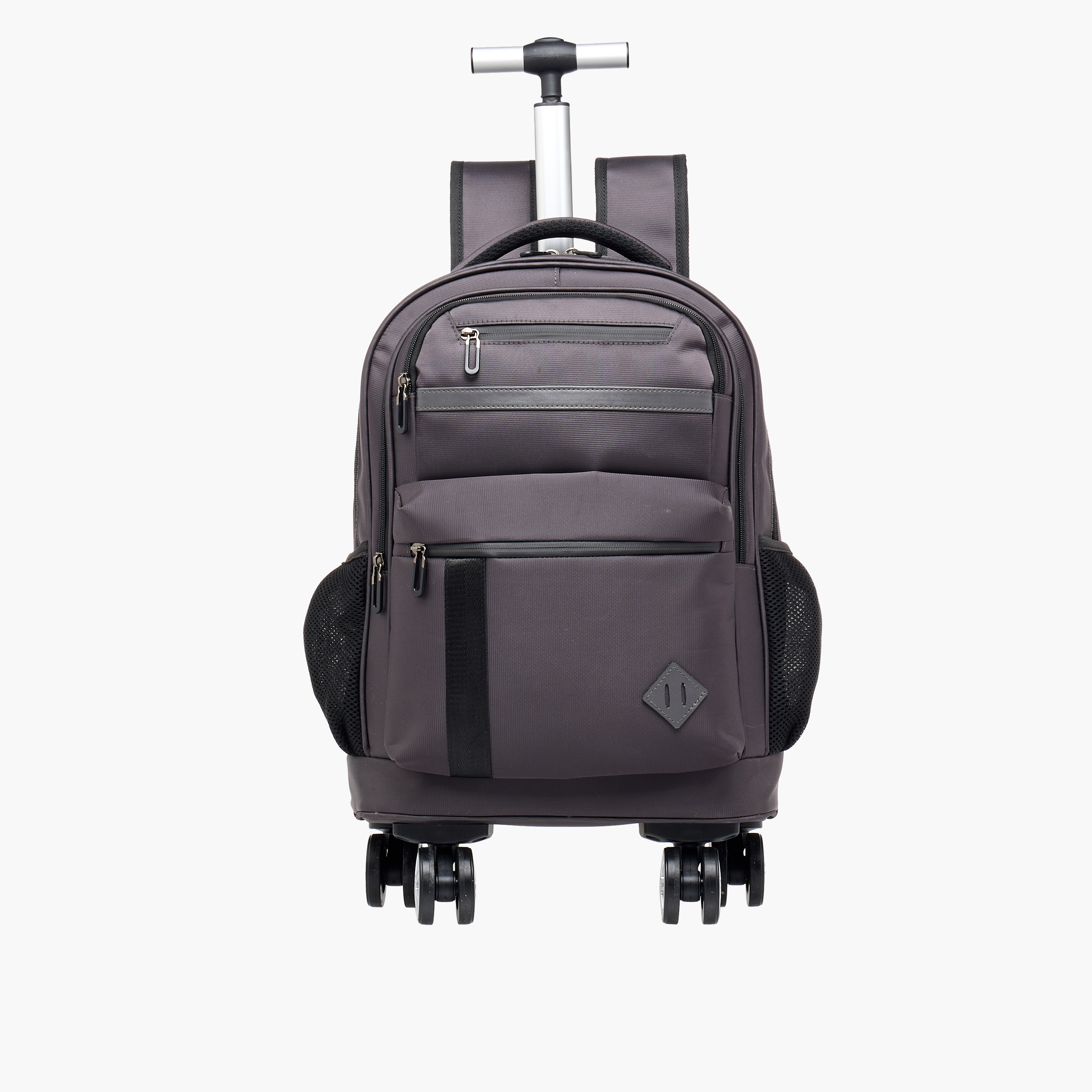 Solid Trolley Bag for Kids 8-13 Years with Padded Shoulder Straps – 18 inches-school-bagsandbackpacks-trolleybags-image-1