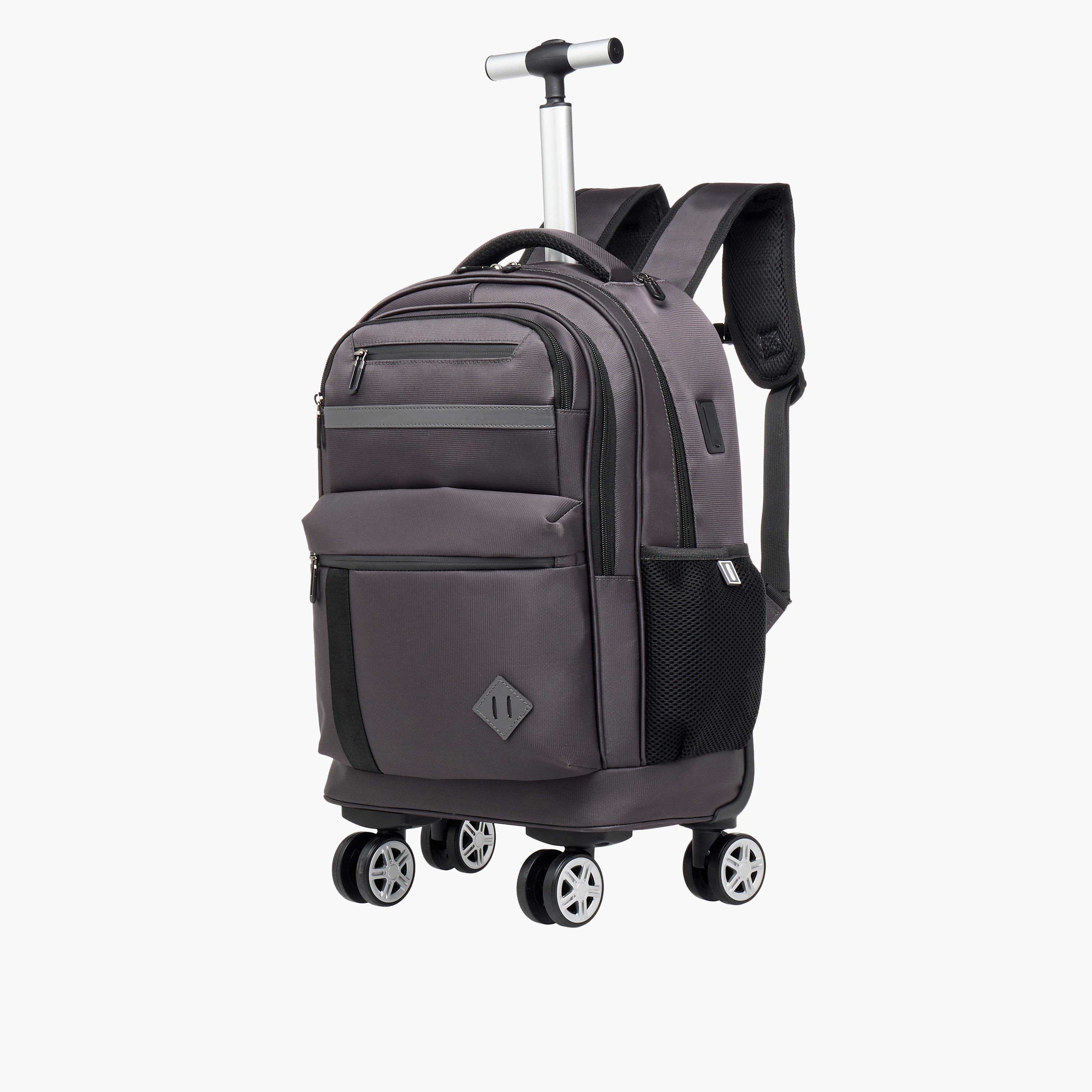 Solid Trolley Bag for Kids 8-13 Years with Padded Shoulder Straps – 18 inches-school-bagsandbackpacks-trolleybags-image-5