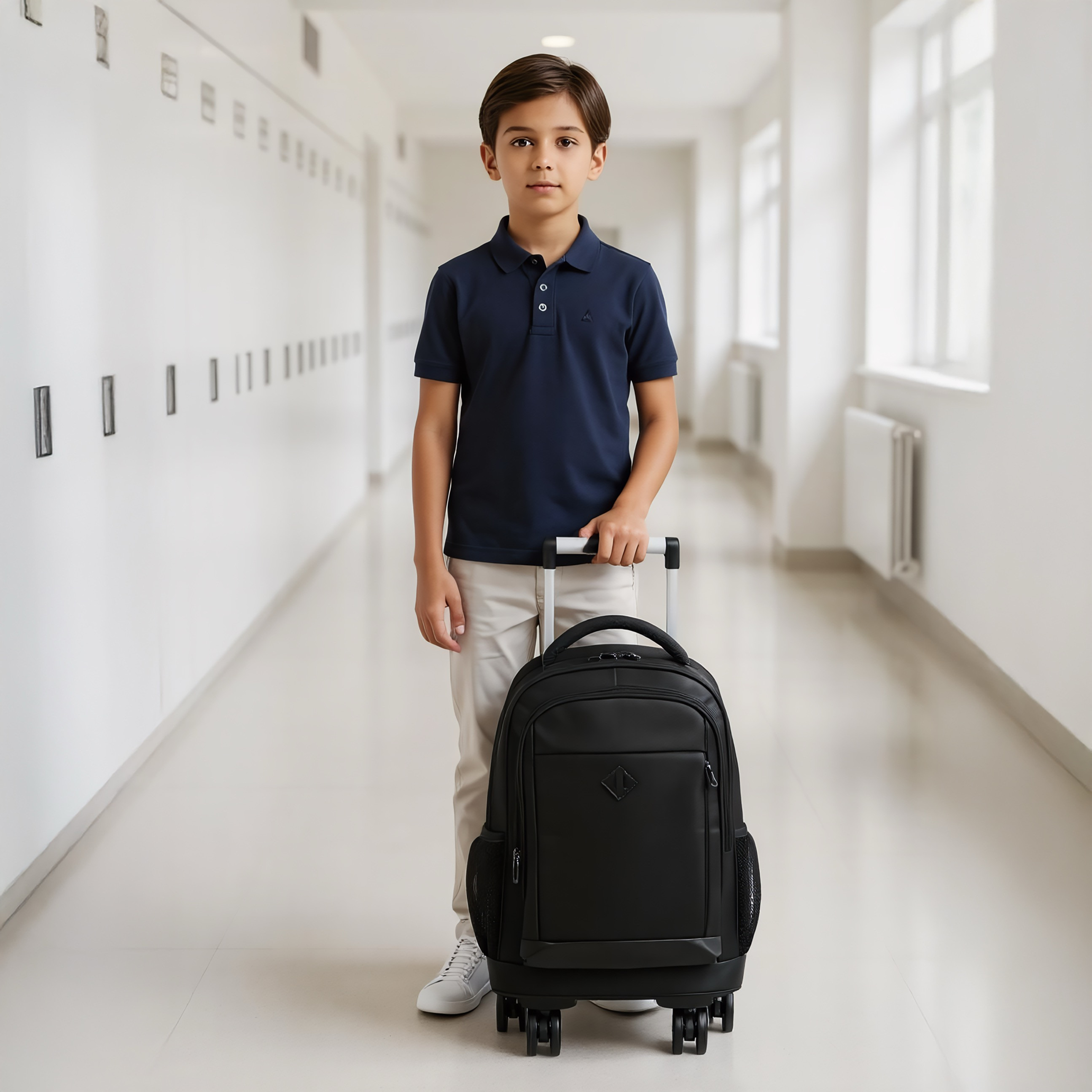 Solid Trolley Bag for Kids 8-13 Years with Padded Shoulder Straps – 18 inches-school-bagsandbackpacks-trolleybags-image-3