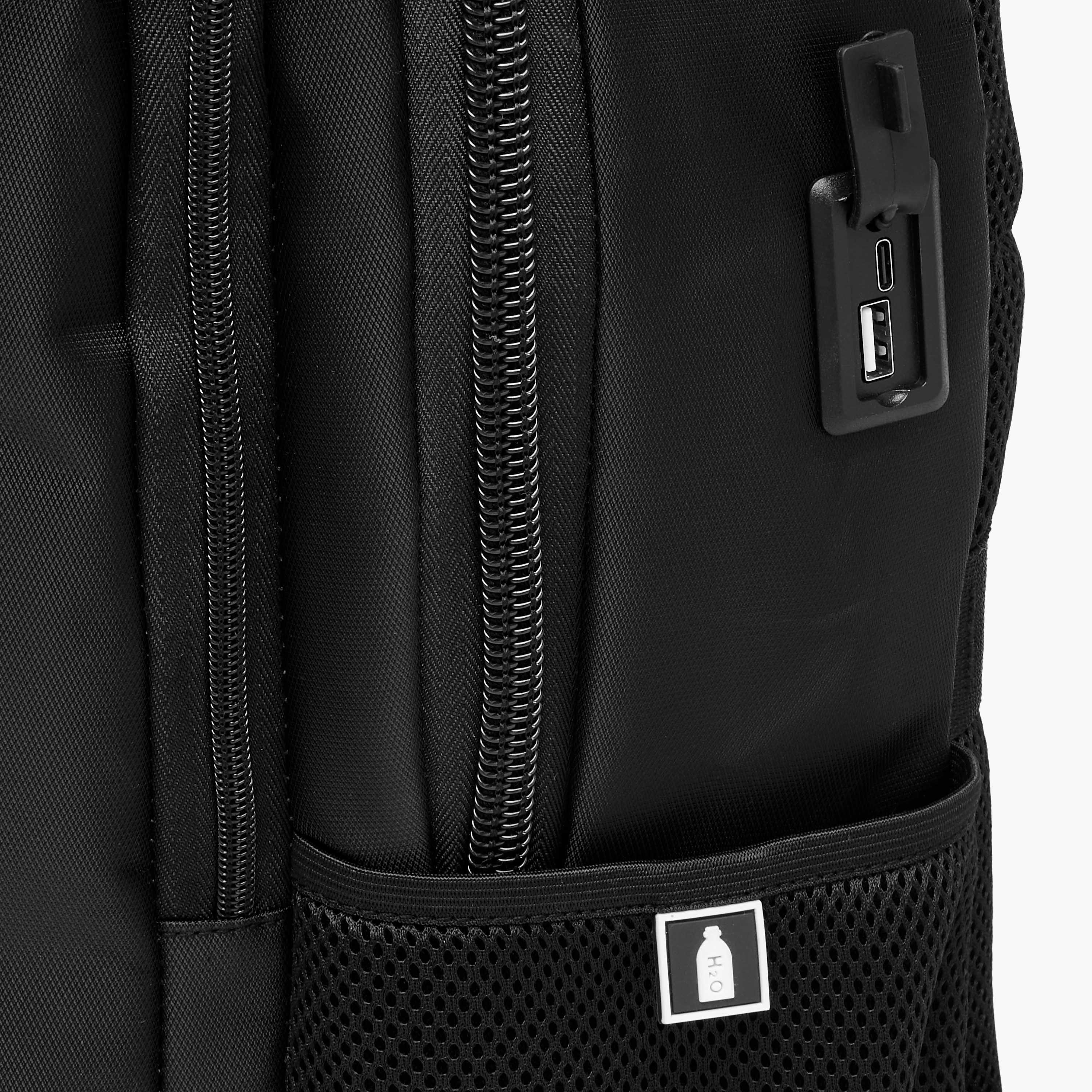 Tech Solid 18-Inch Backpack with Adjustable Shoulder Straps and Zip Closure - 46x32x16 cms-school-bagsandbackpacks-backpacks-image-8