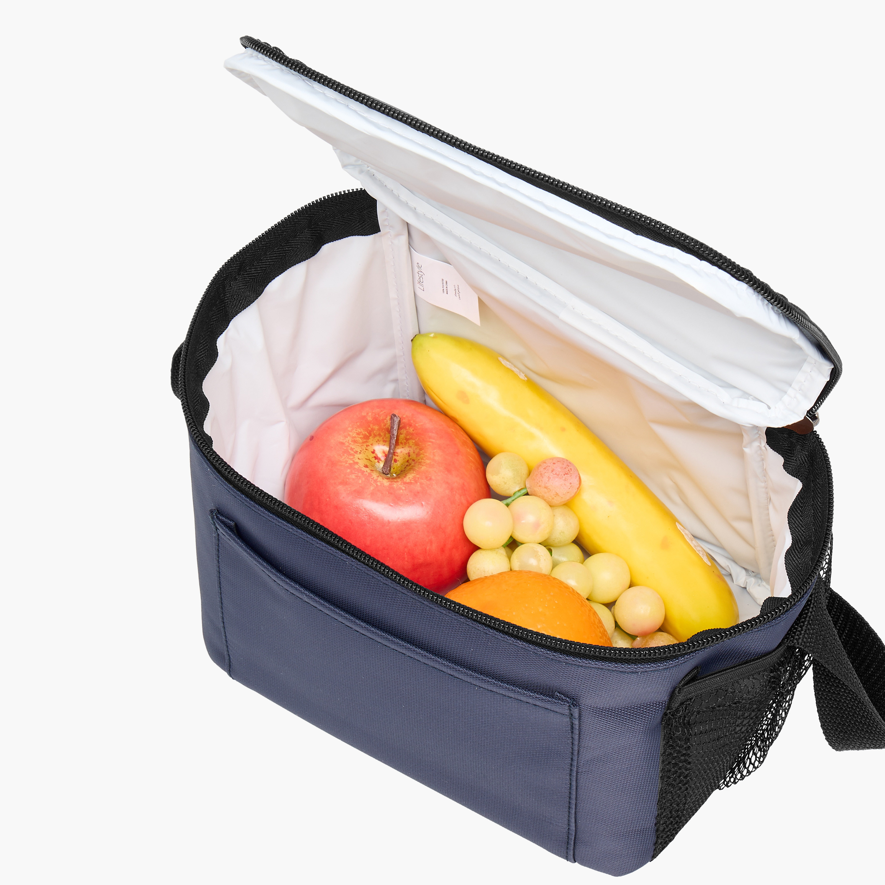 Solid Lunch Bag with Zip Closure and Strap-school-lunchessentials-lunchbags-image-4
