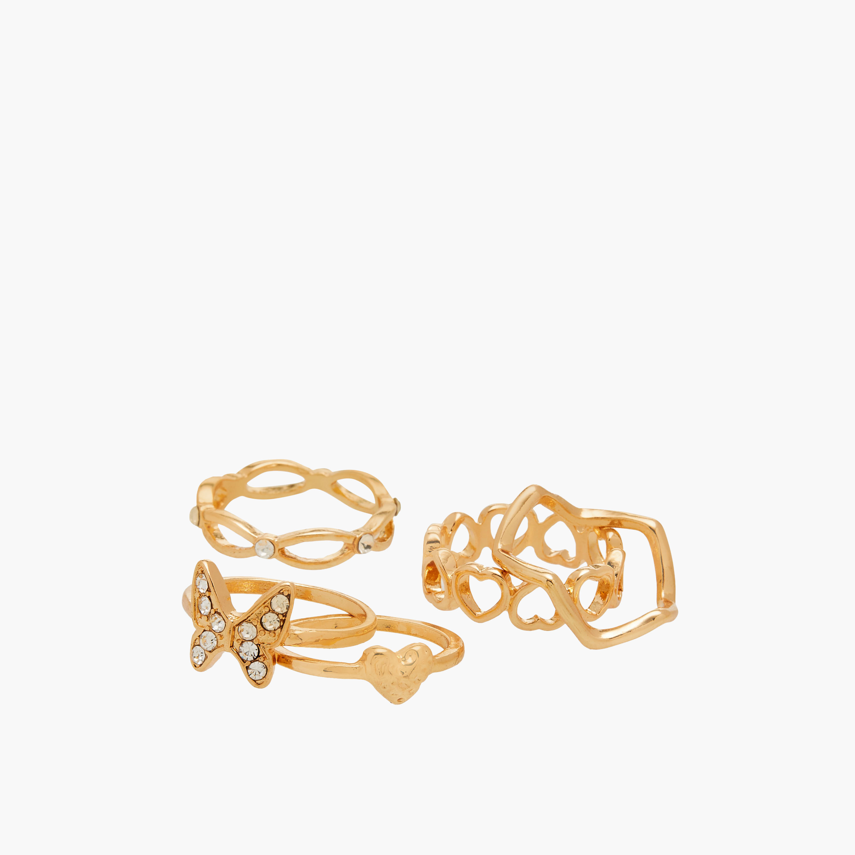 Assorted Metallic Ring - Set of 5-women-watchesandjewellery-jewellery-rings-image-2