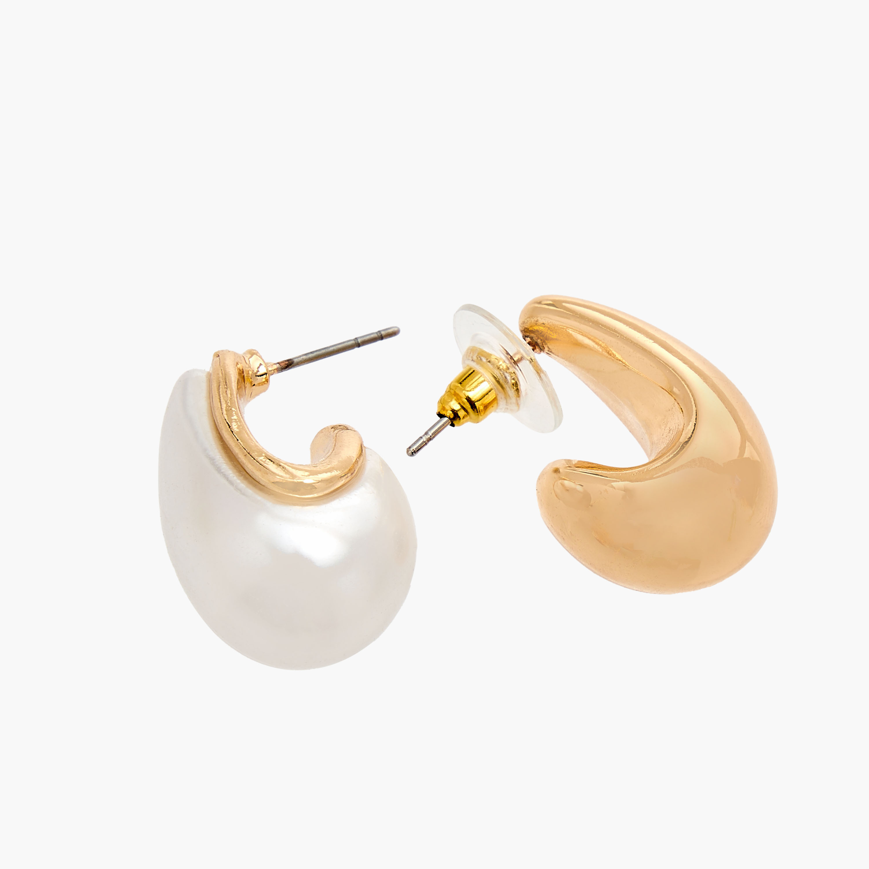 حلقان دمعة ميتالك بمكبس إغلاق خلفي - طقم من 3-women-watchesandjewellery-jewellery-earrings-image-5