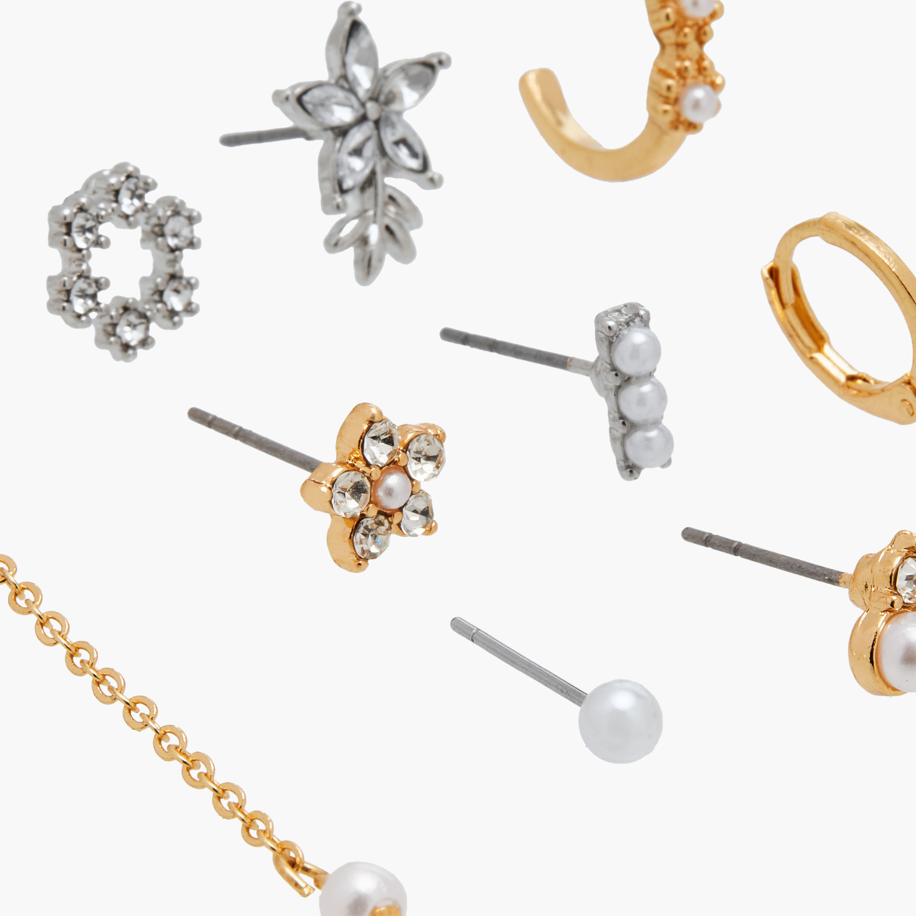 Embellished Earrings with Pushback Closure - Set of 9-women-watchesandjewellery-jewellery-earrings-image-3