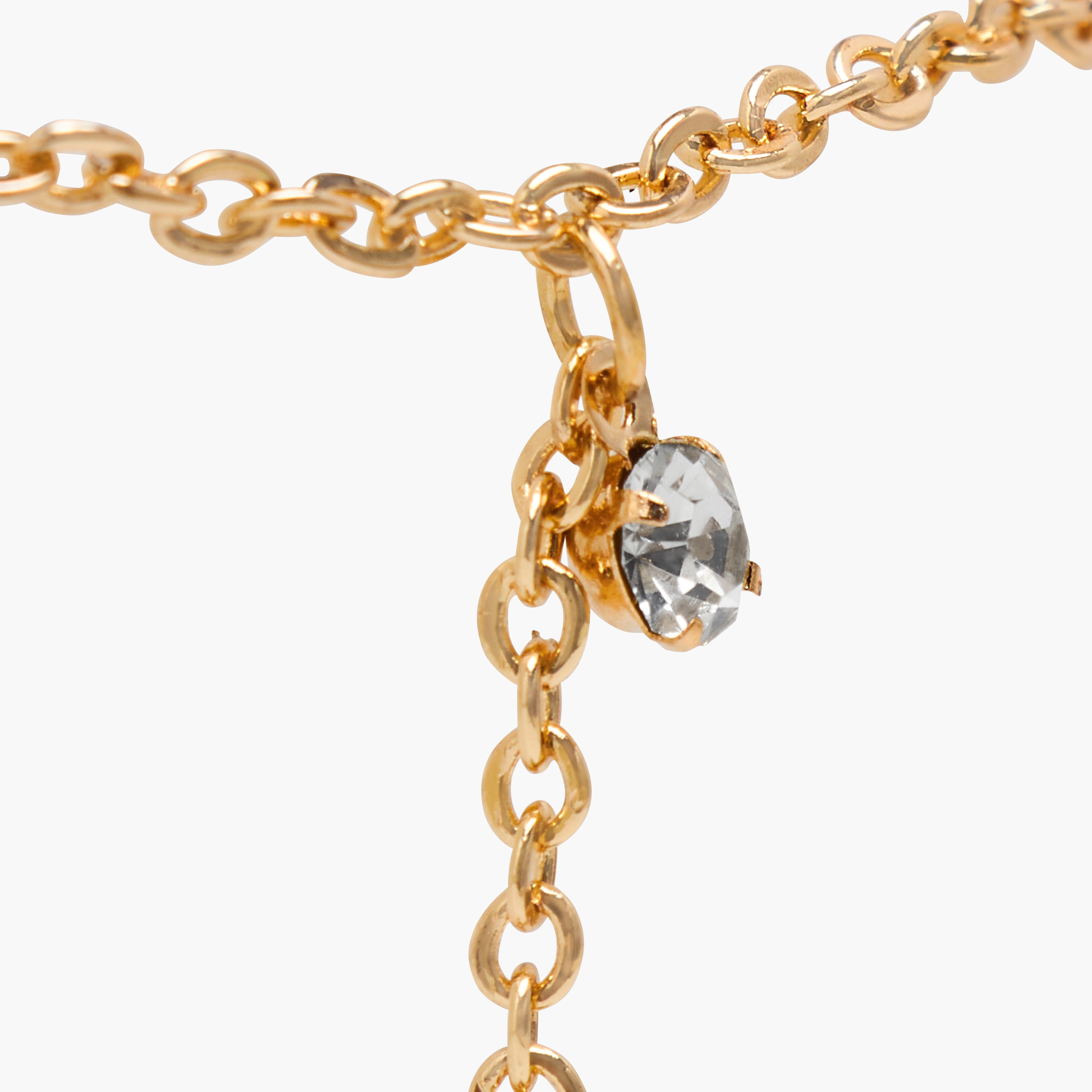 Studded Chain Style Anklet-women-watchesandjewellery-jewellery-anklets-image-4