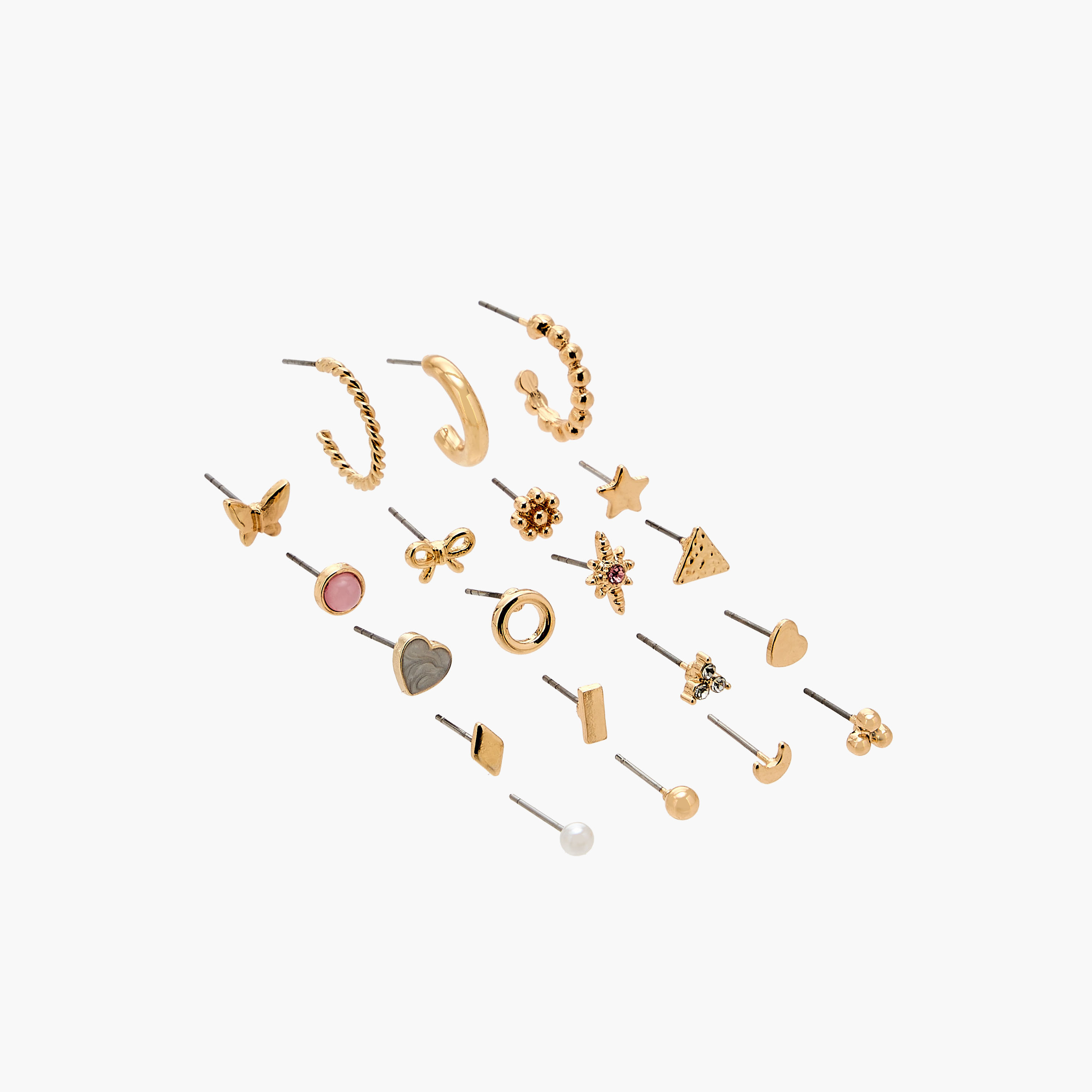 حلقان بإغلاق خلفي - طقم من 20 زوج متنوعين-women-watchesandjewellery-jewellery-earrings-image-2