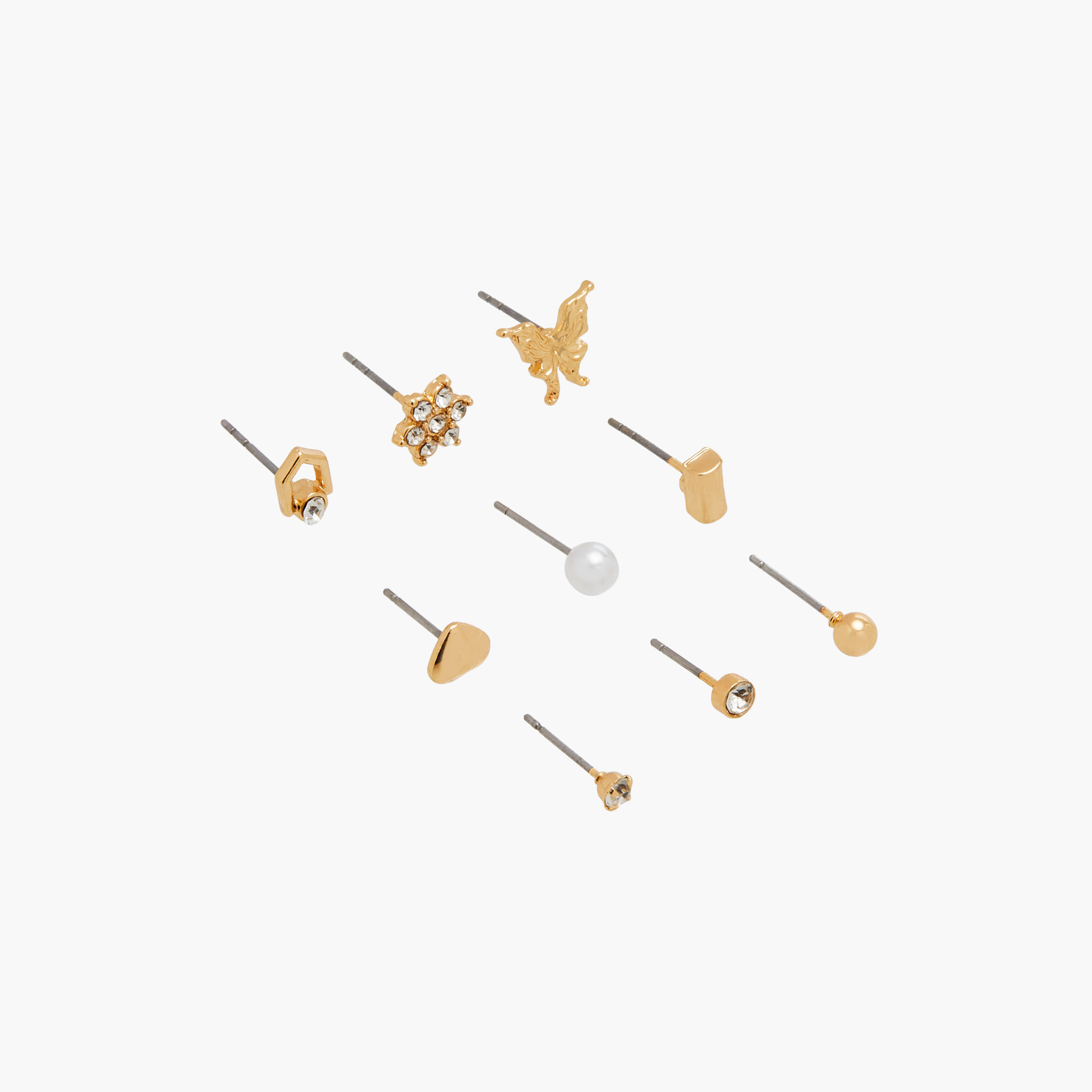 Assorted Stud Earrings with Pushback Closure - Set of 9-women-watchesandjewellery-jewellery-earrings-image-2