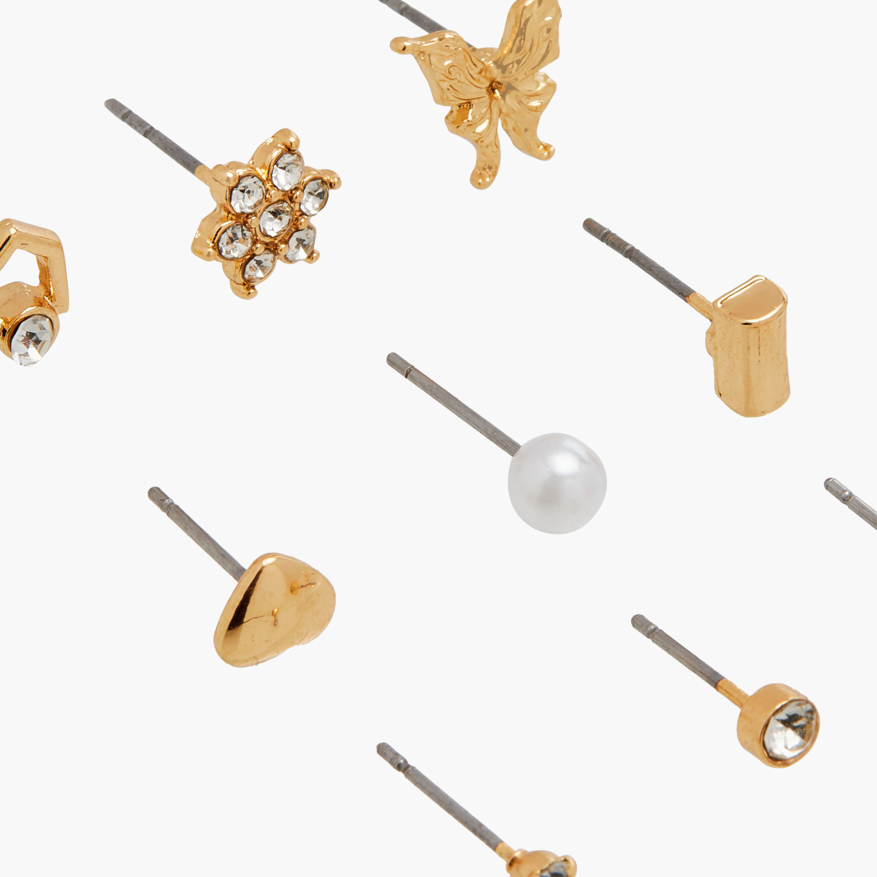 Assorted Stud Earrings with Pushback Closure - Set of 9-women-watchesandjewellery-jewellery-earrings-image-3