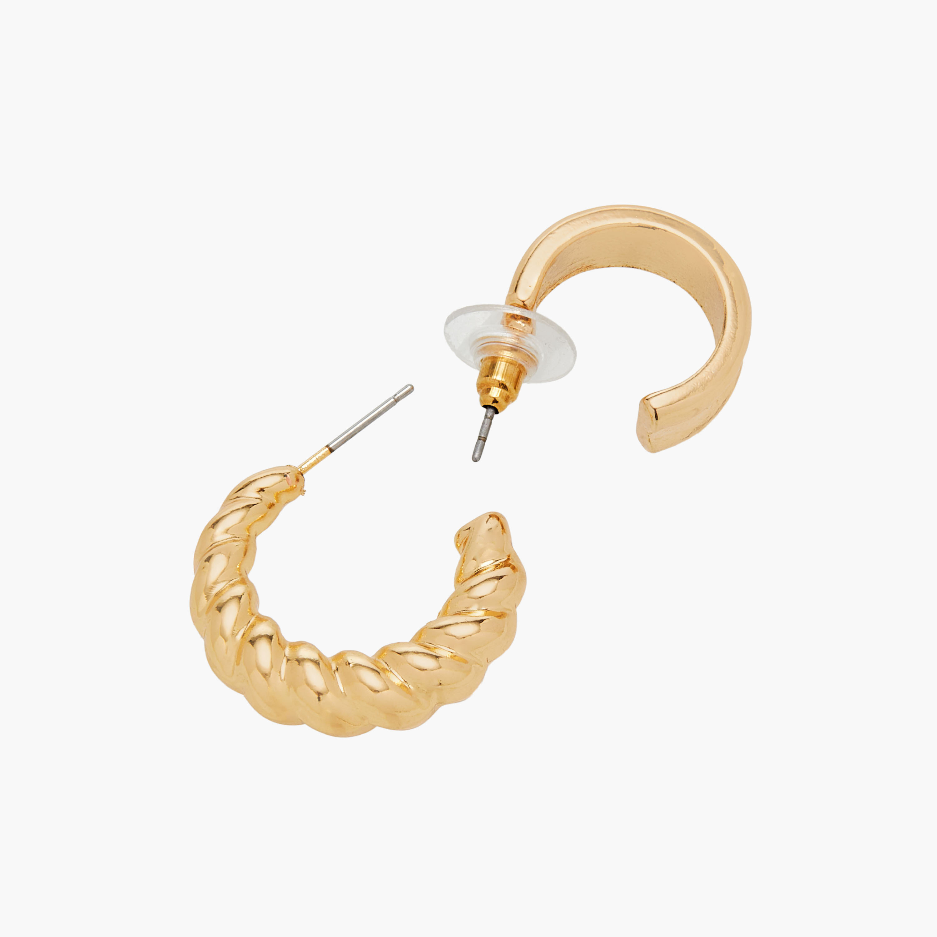 Assorted Metallic Earrings with Pushback Closure - Set of 3-women-watchesandjewellery-jewellery-earrings-image-7