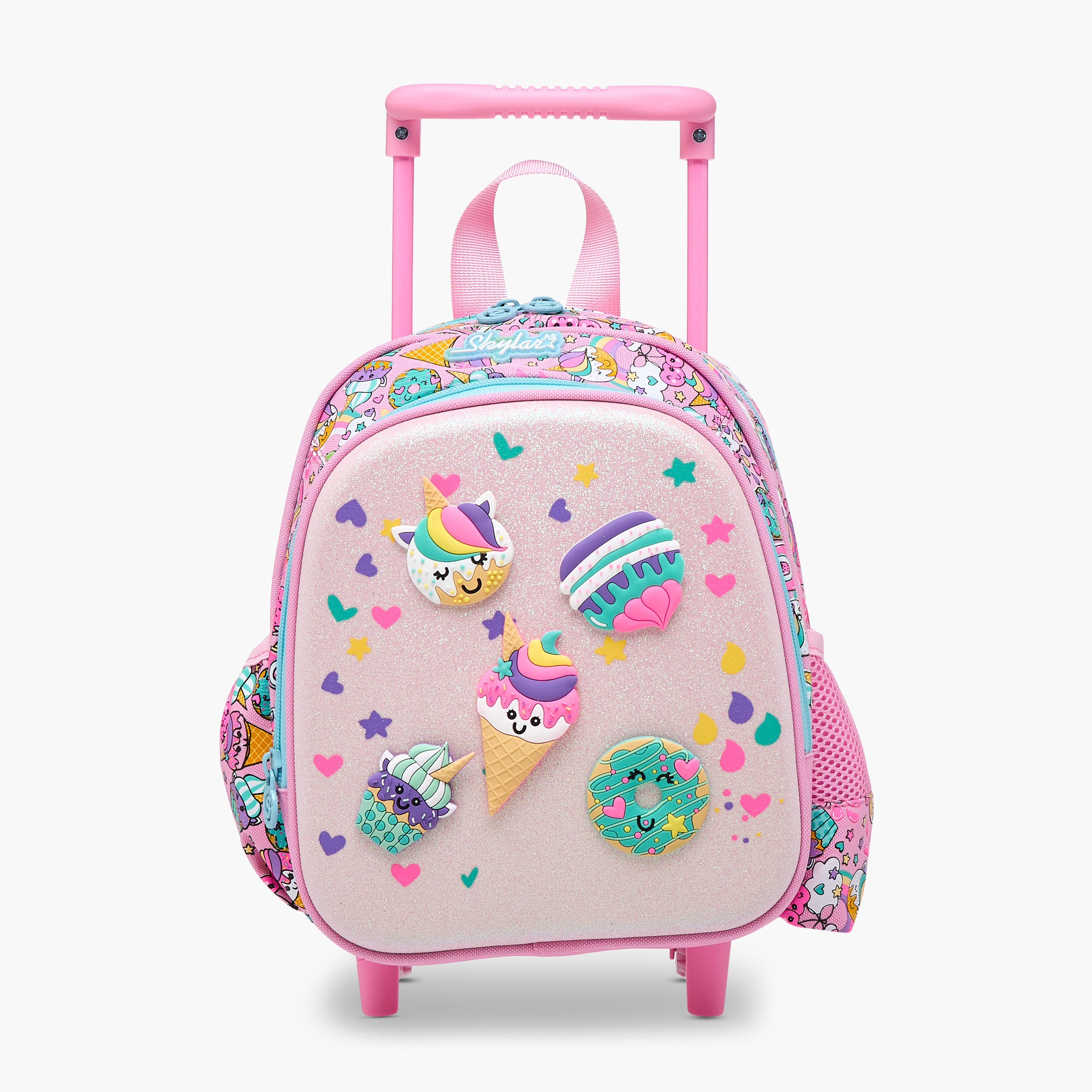 Skylar Ice Cream Trolley Bag for Girls 2-5 Years with Padded Shoulder Straps -school-bagsandbackpacks-trolleybags-image-1