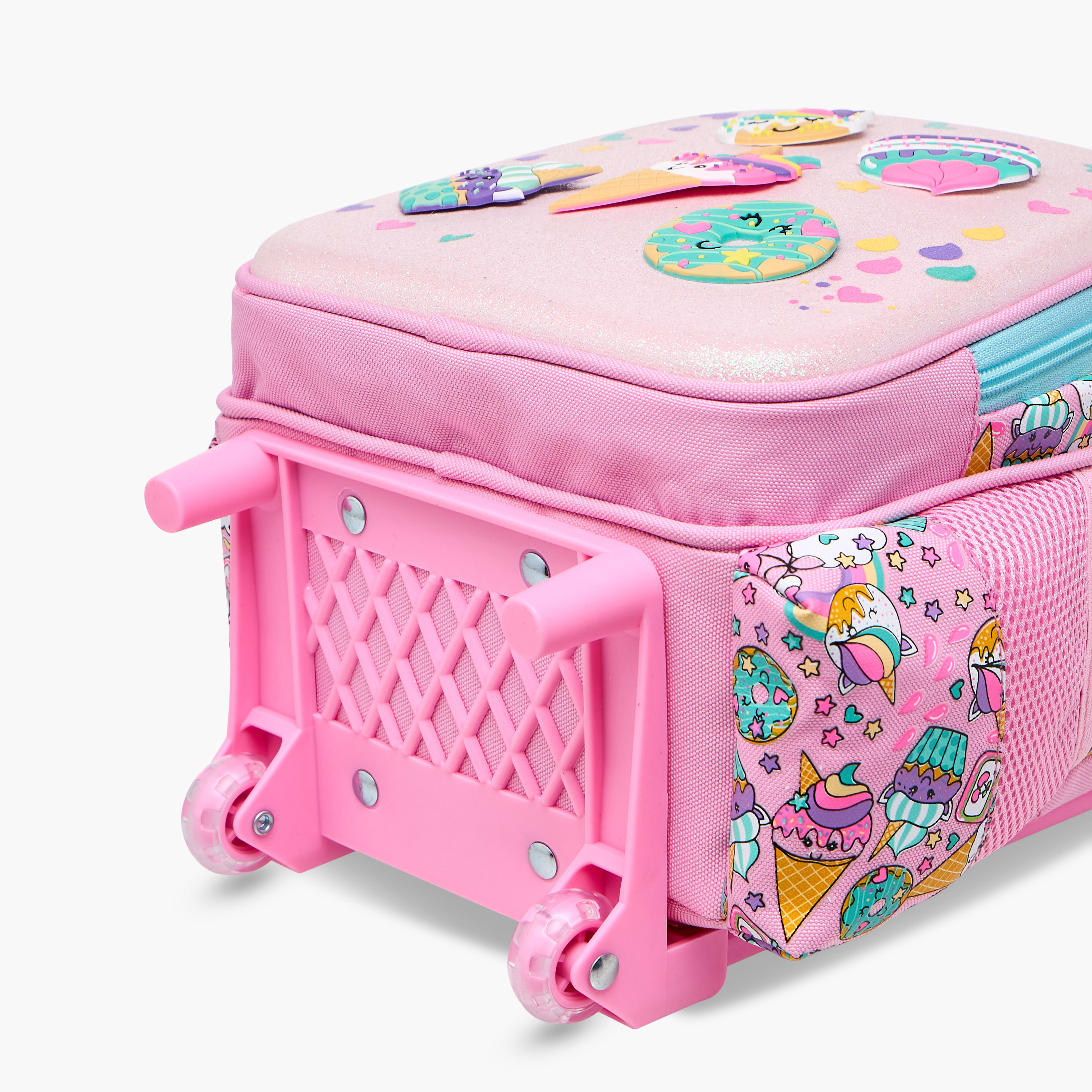 Skylar Ice Cream Trolley Bag for Girls 2-5 Years with Padded Shoulder Straps -school-bagsandbackpacks-trolleybags-image-11