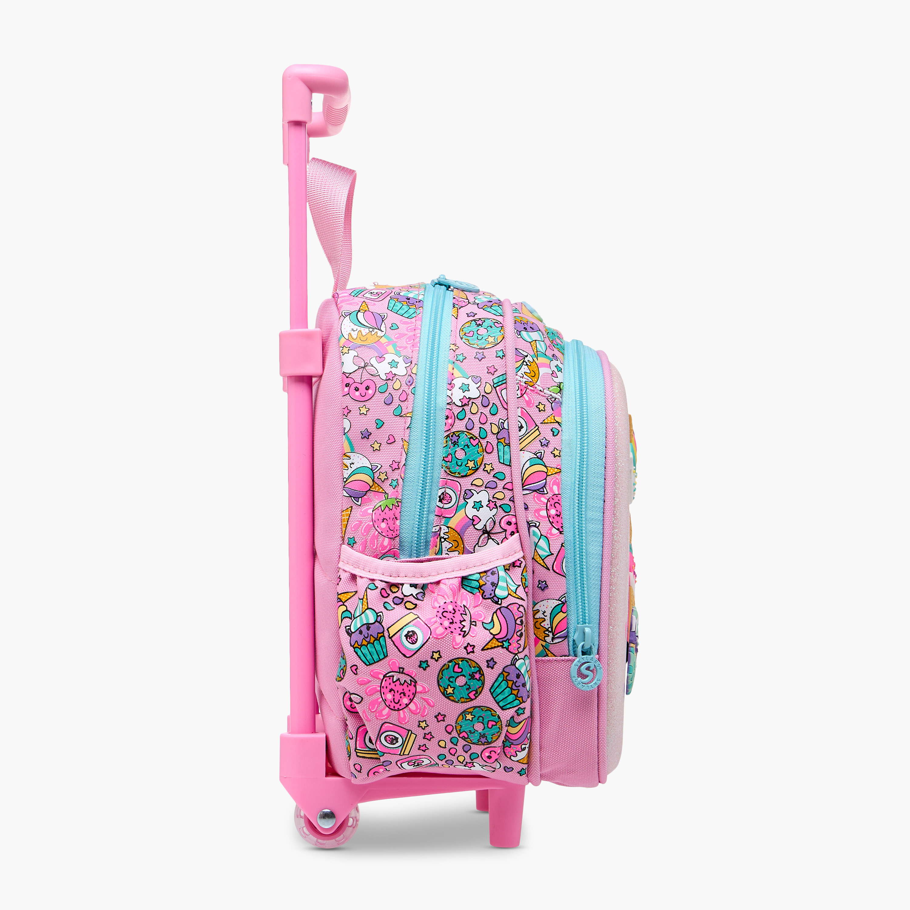 Skylar Ice Cream Trolley Bag for Girls 2-5 Years with Padded Shoulder Straps -school-bagsandbackpacks-trolleybags-image-3