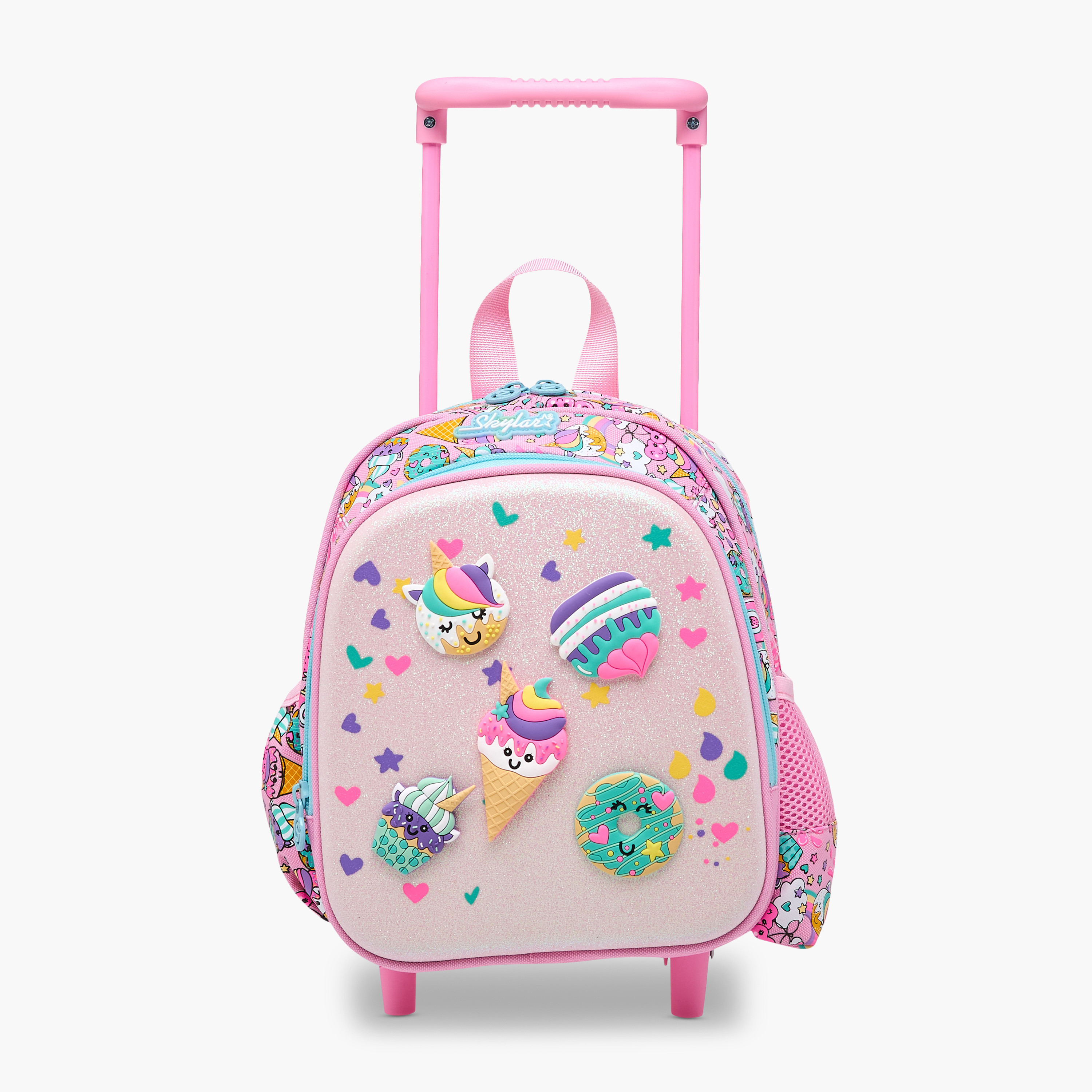 Skylar Ice Cream Trolley Bag for Girls 2-5 Years with Padded Shoulder Straps -school-bagsandbackpacks-trolleybags-image-5