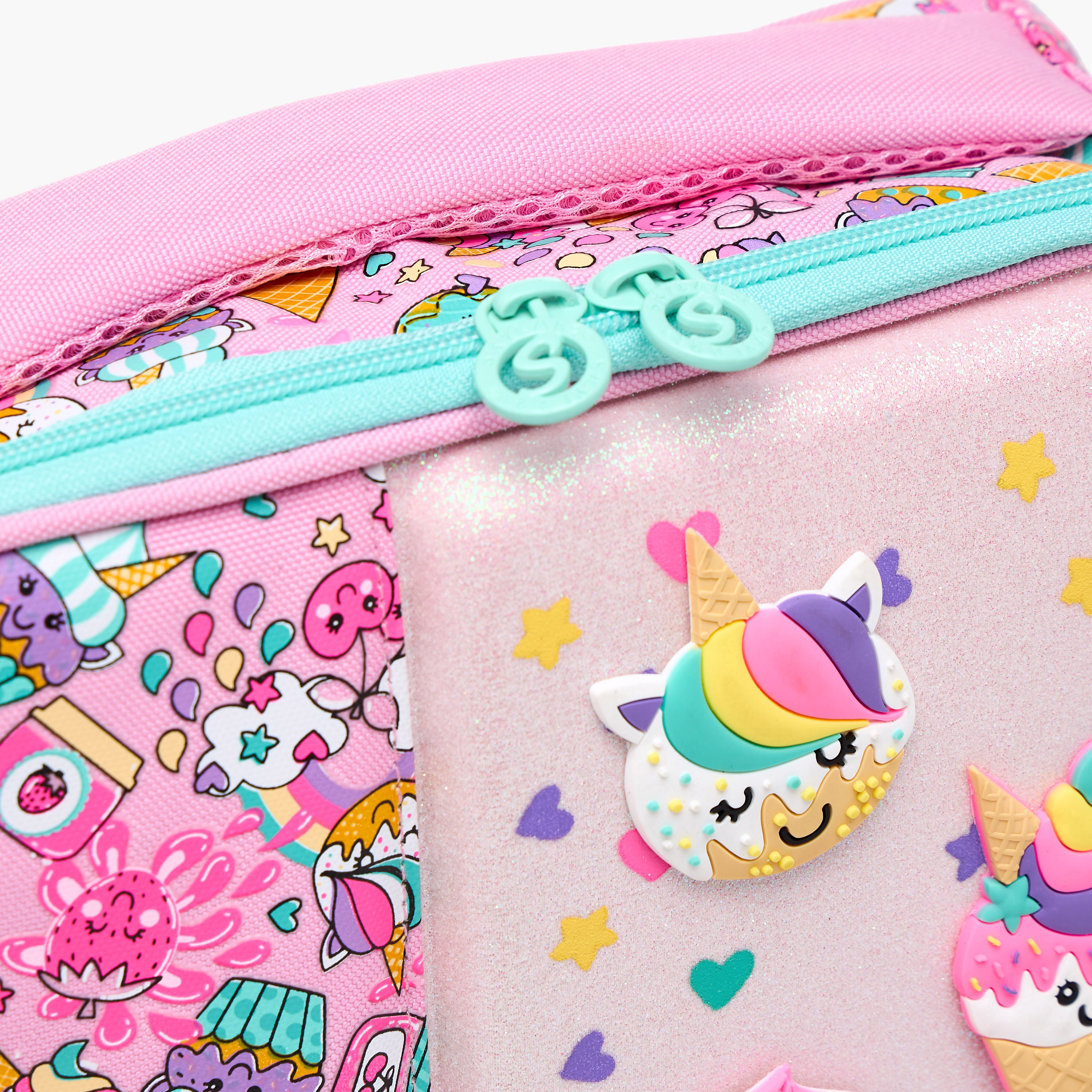 Skylar Ice Cream Print Lunch Bag with Top Handle and Zip Closure-school-lunchessentials-lunchbags-image-5