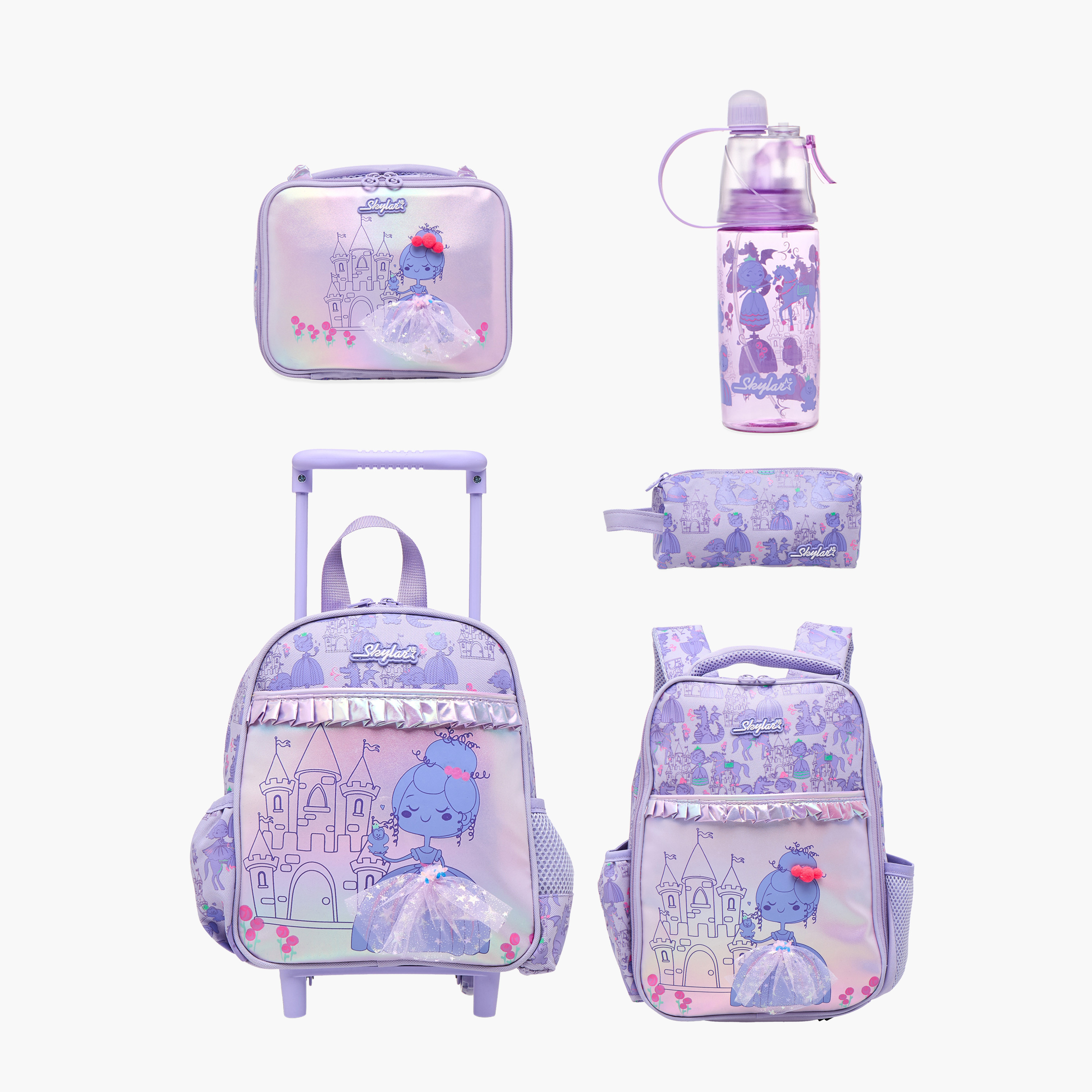 Skylar Dolls Trolley Bag for Girls 2-5 Years with Padded Shoulder Straps -school-bagsandbackpacks-trolleybags-image-13
