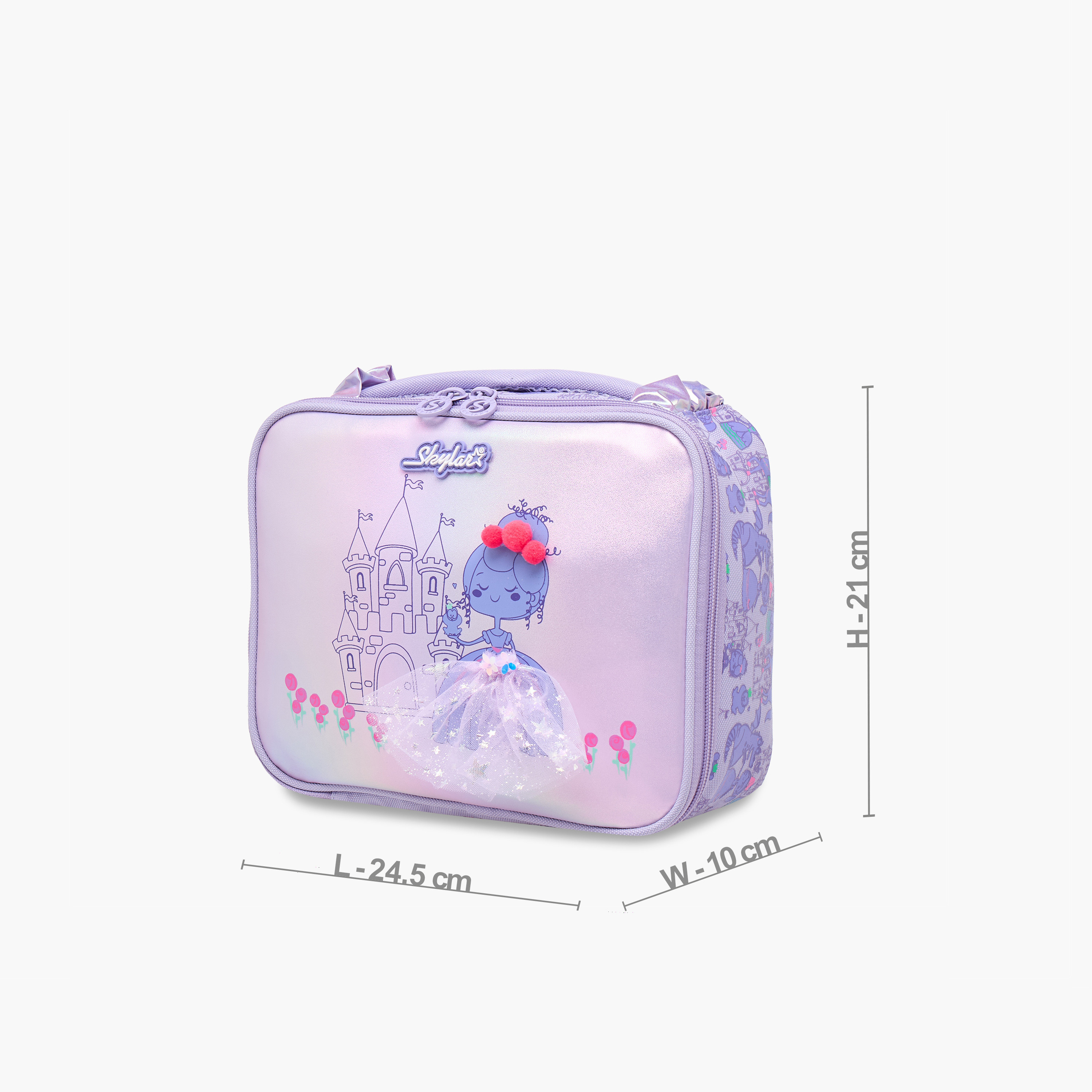 Skylar Princess Print Lunch Bag with Zip Closure-school-lunchessentials-lunchbags-image-2