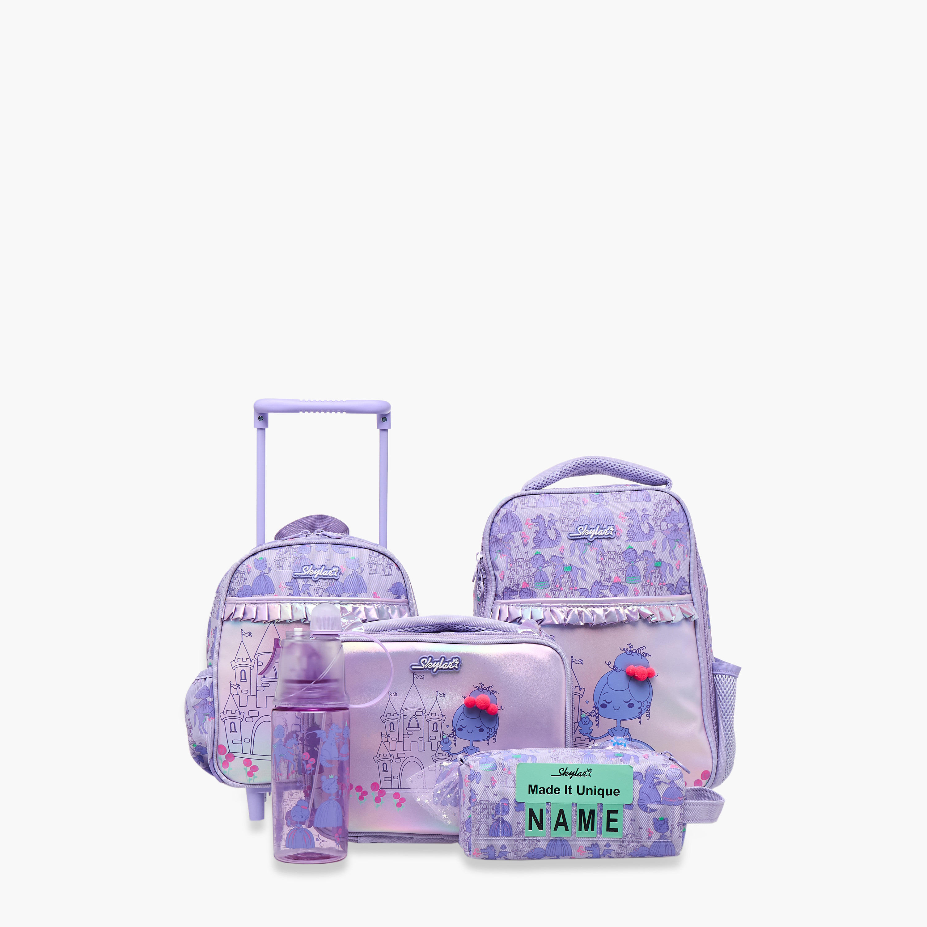 Skylar Princess Print Pencil Pouch with Zip Closure-school-stationery-pencilcases-image-7
