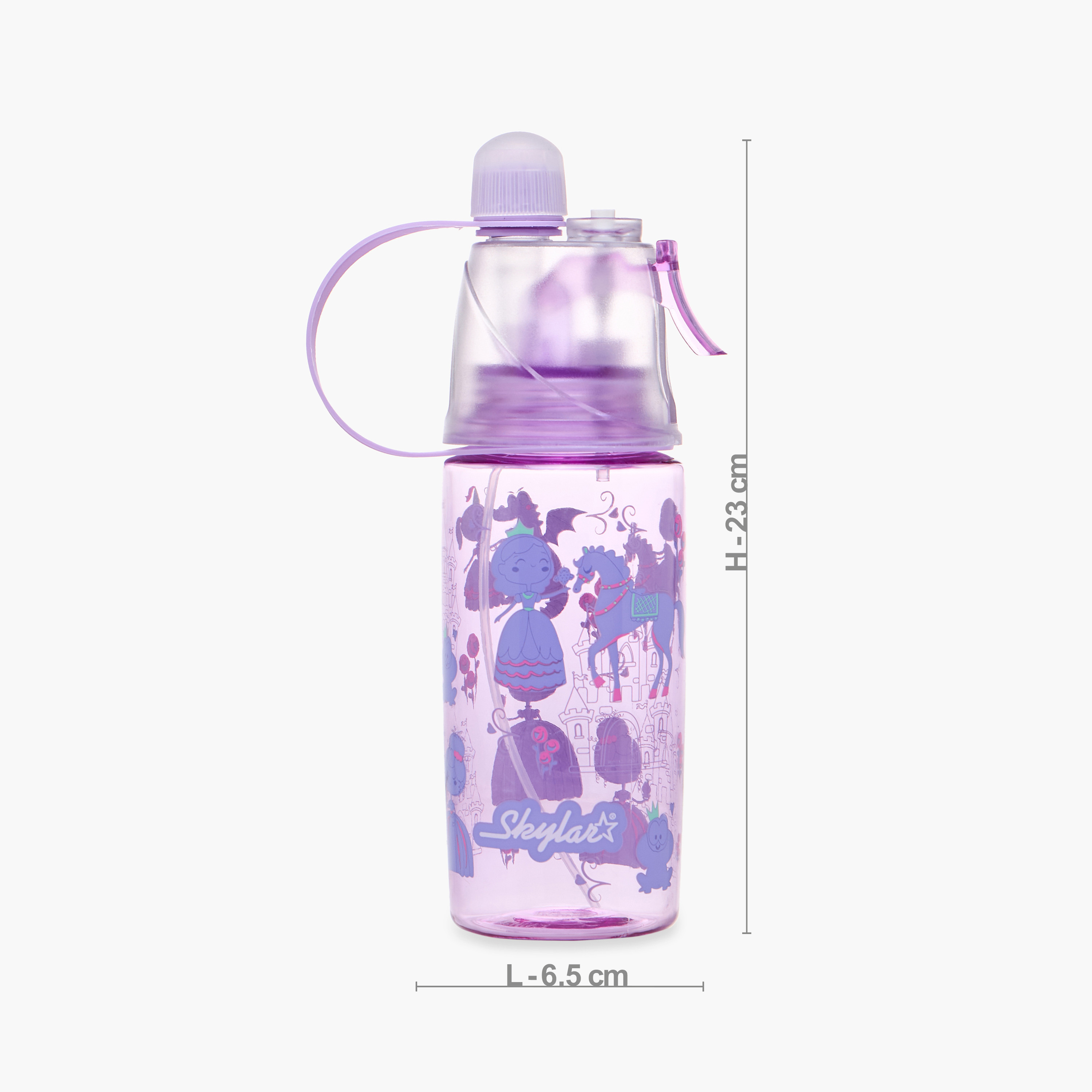 Skylar Princess Tritan Water Bottle with Spray and BPA-Free- 500 ml-school-waterbottles-image-2