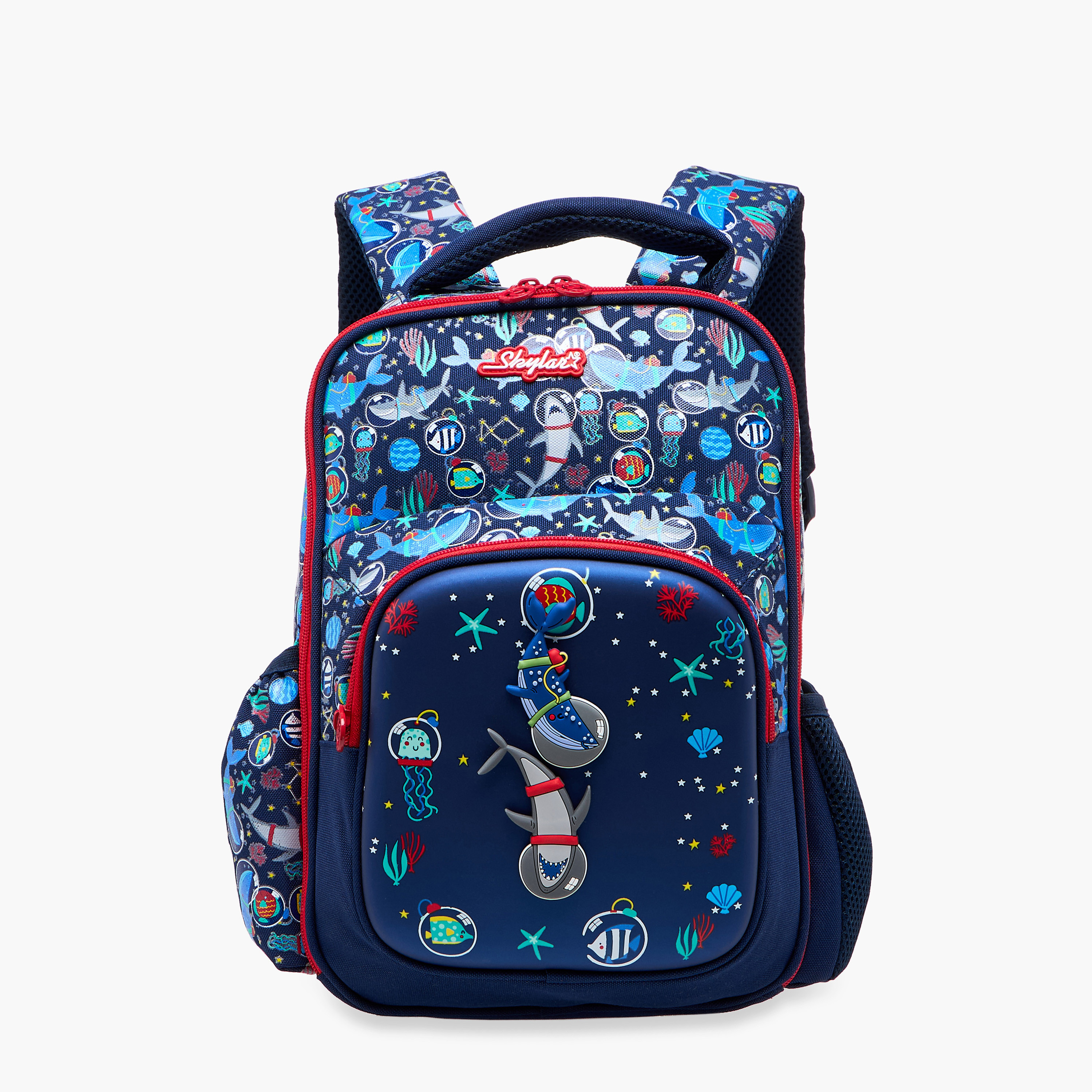 Skylar Astronut Print Backpack with Adjustable Straps and Zip Closure - 12x24x36 cms-promo_LS20_OMN-image-1