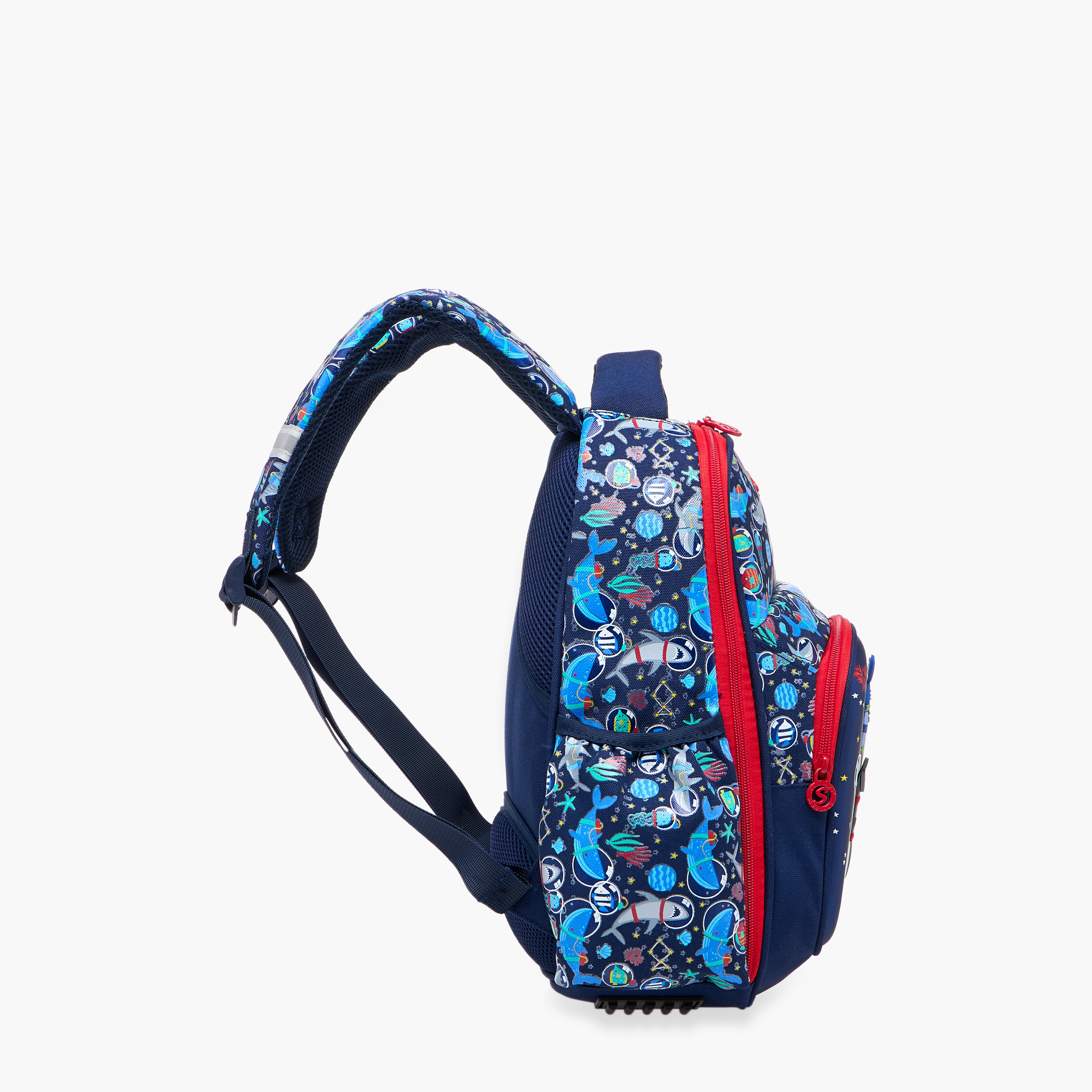 Skylar Astronut Print Backpack with Adjustable Straps and Zip Closure - 12x24x36 cms-promo_LS20_OMN-image-3