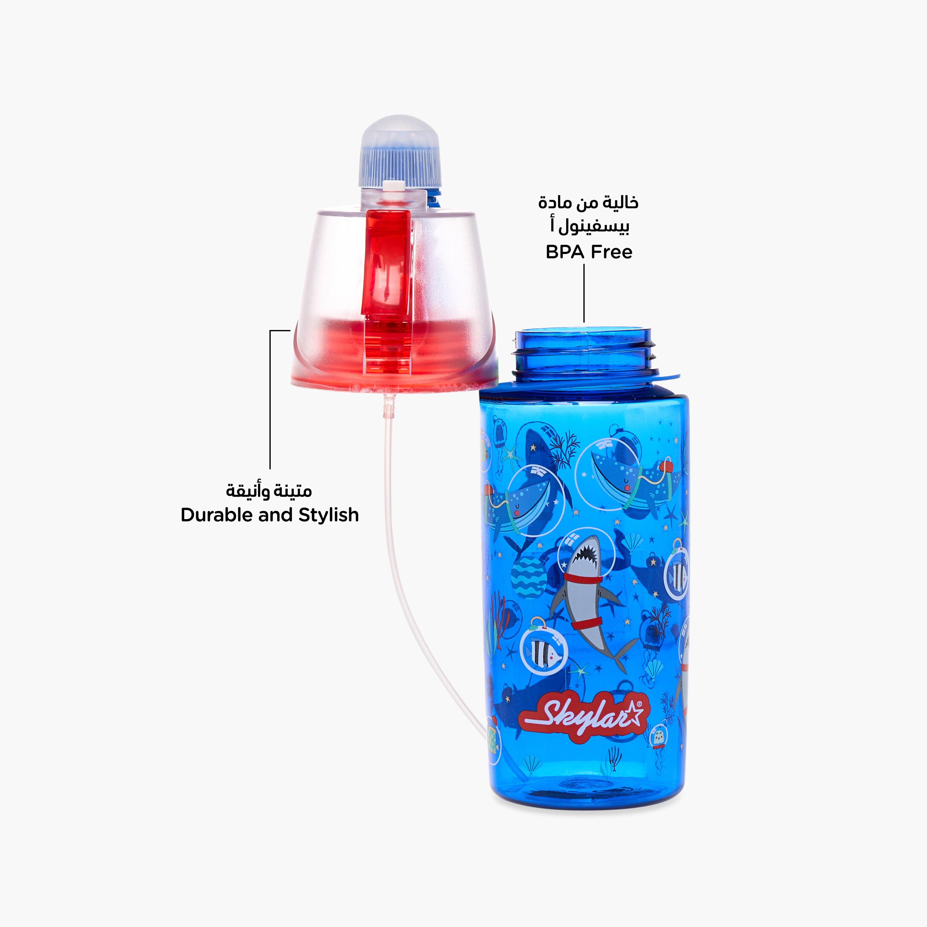 Skylar Space Water Bottle with Spray and BPA-Free- 500 ml-school-waterbottles-image-6