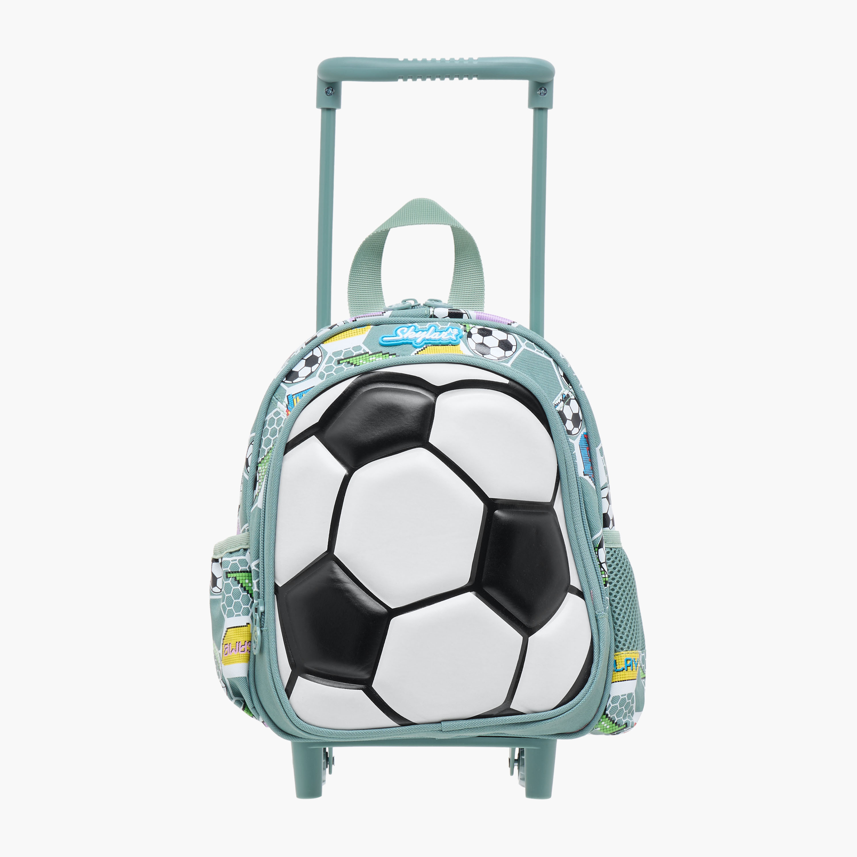 Skylar 3D Football Textured Trolley Bag for Boys 2-5 Years with Retractable Handle-school-bagsandbackpacks-trolleybags-image-5