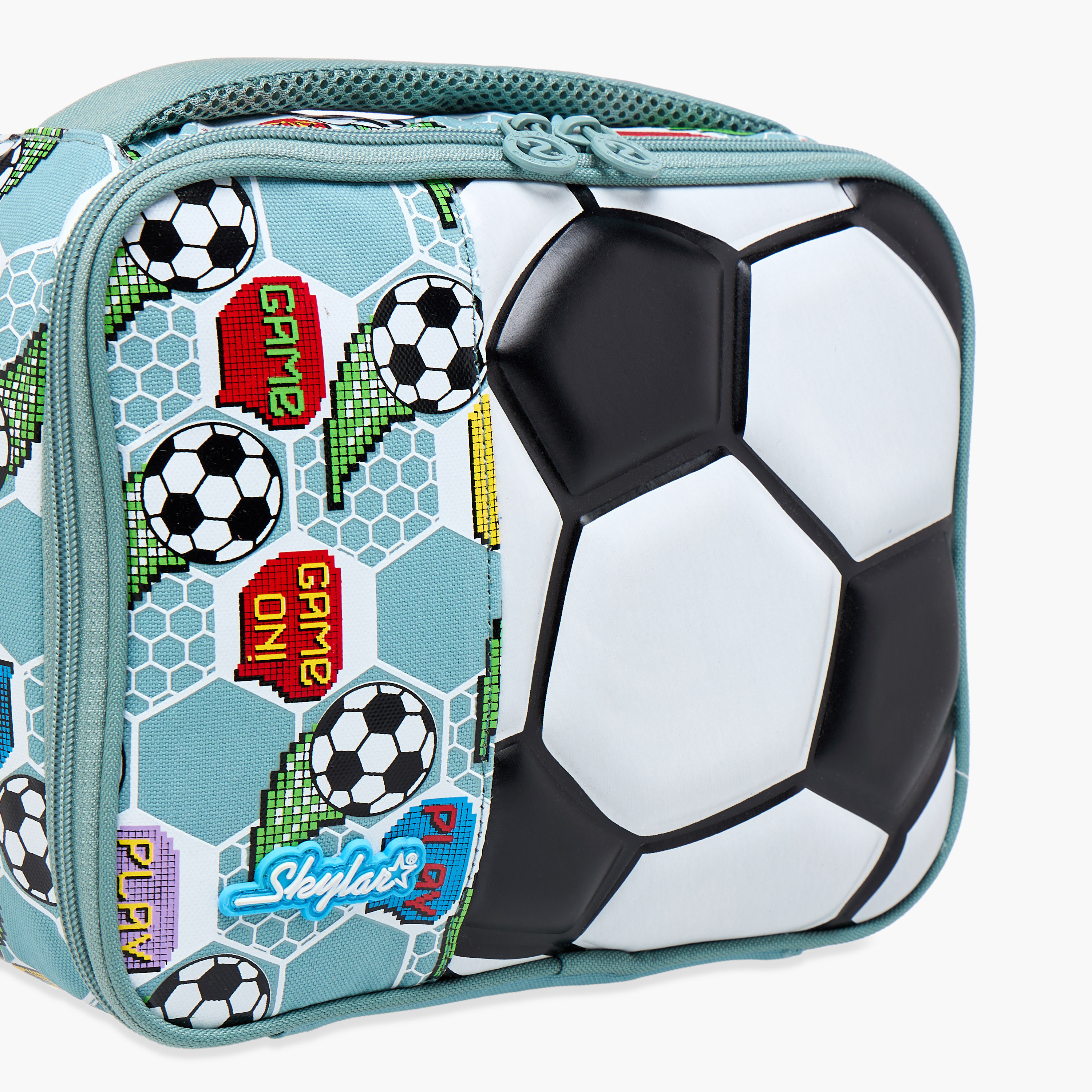 Skylar 3D Football Print Lunch Bag with Zip Closure-school-lunchessentials-lunchbags-image-5