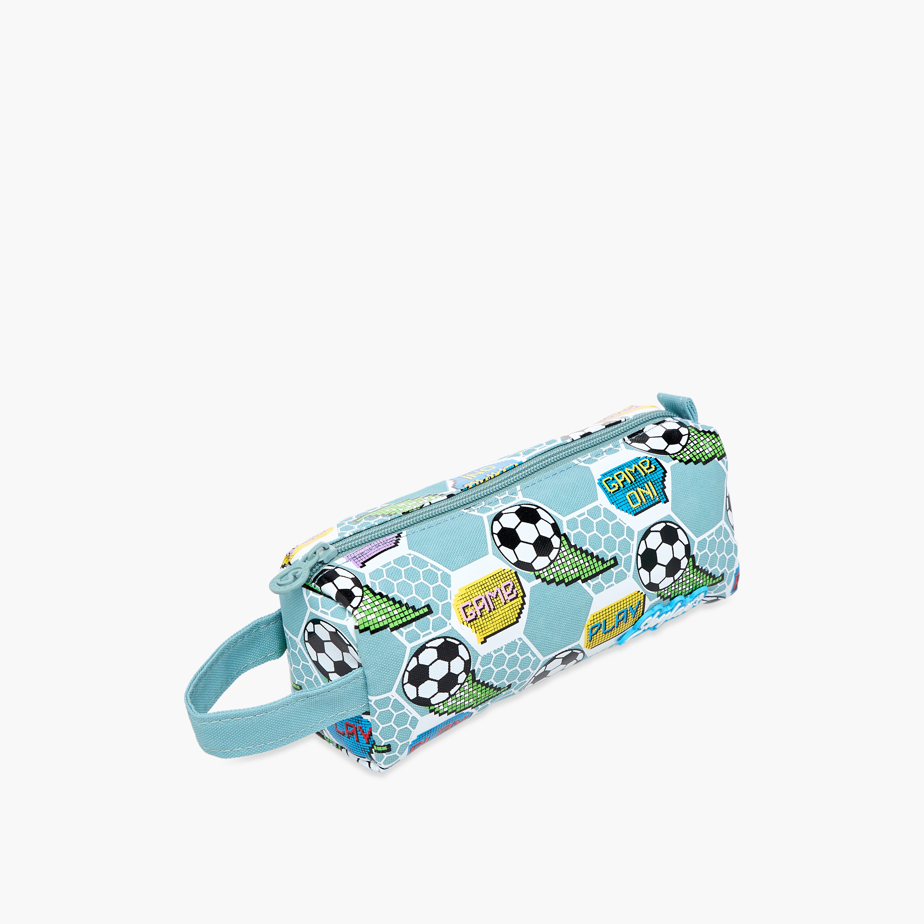 Skylar Football Print Pencil Case with Zip Closure-school-stationery-pencilcases-image-2
