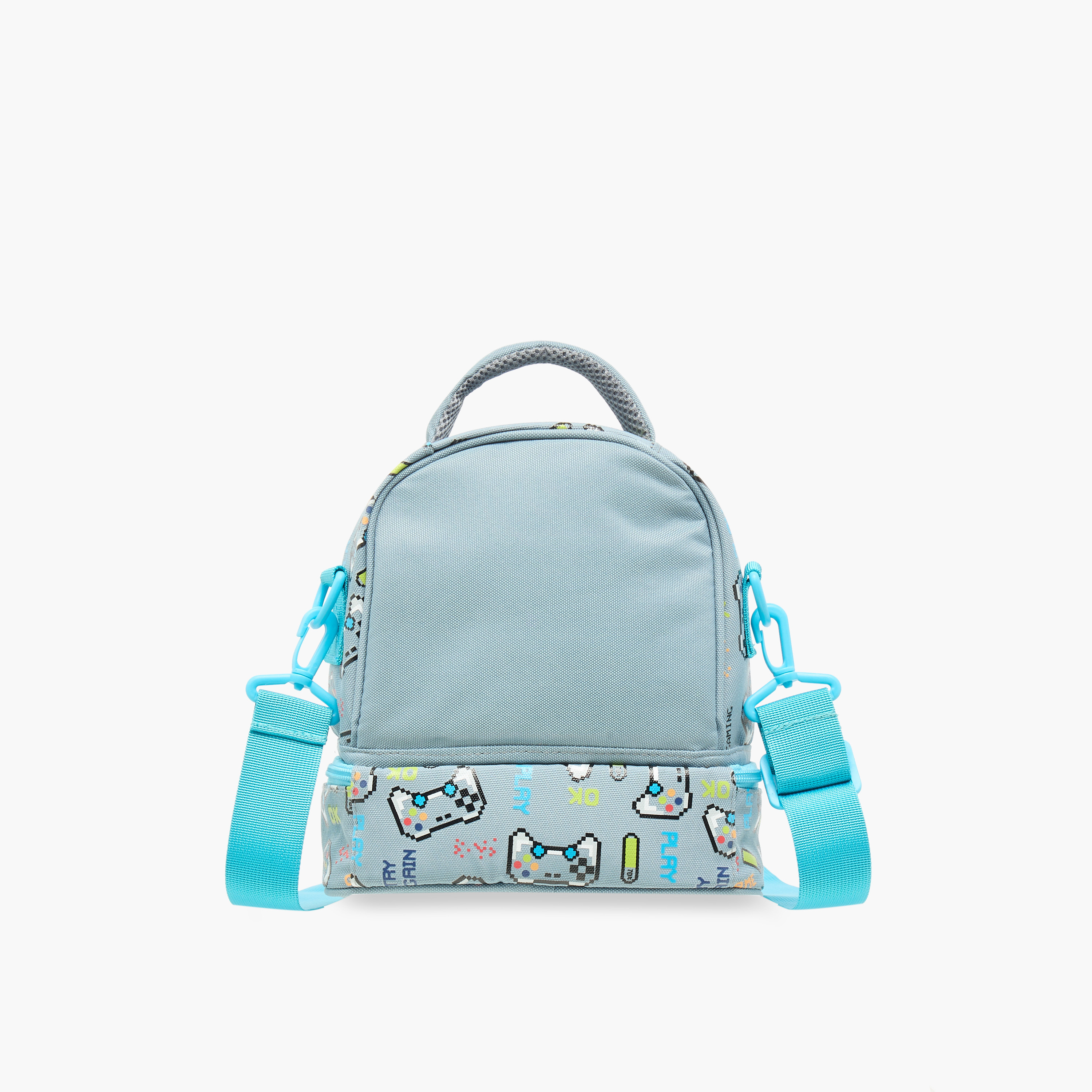 Skylar Gamer Print Lunch Bag with Zip Closure-school-lunchessentials-lunchbags-image-3