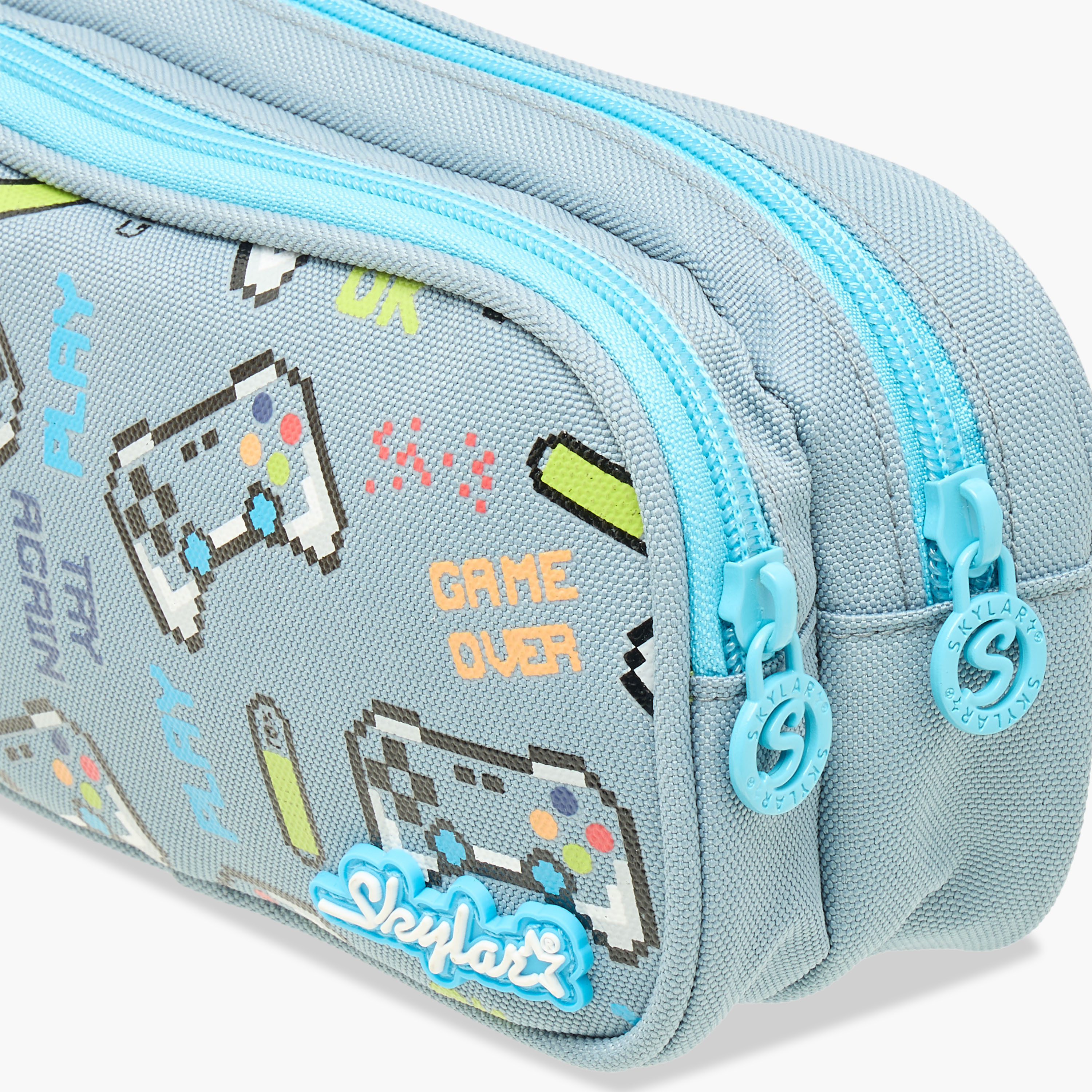 Skylar Gaming Print Pencil Pouch with Zip Closure-school-stationery-pencilcases-image-4