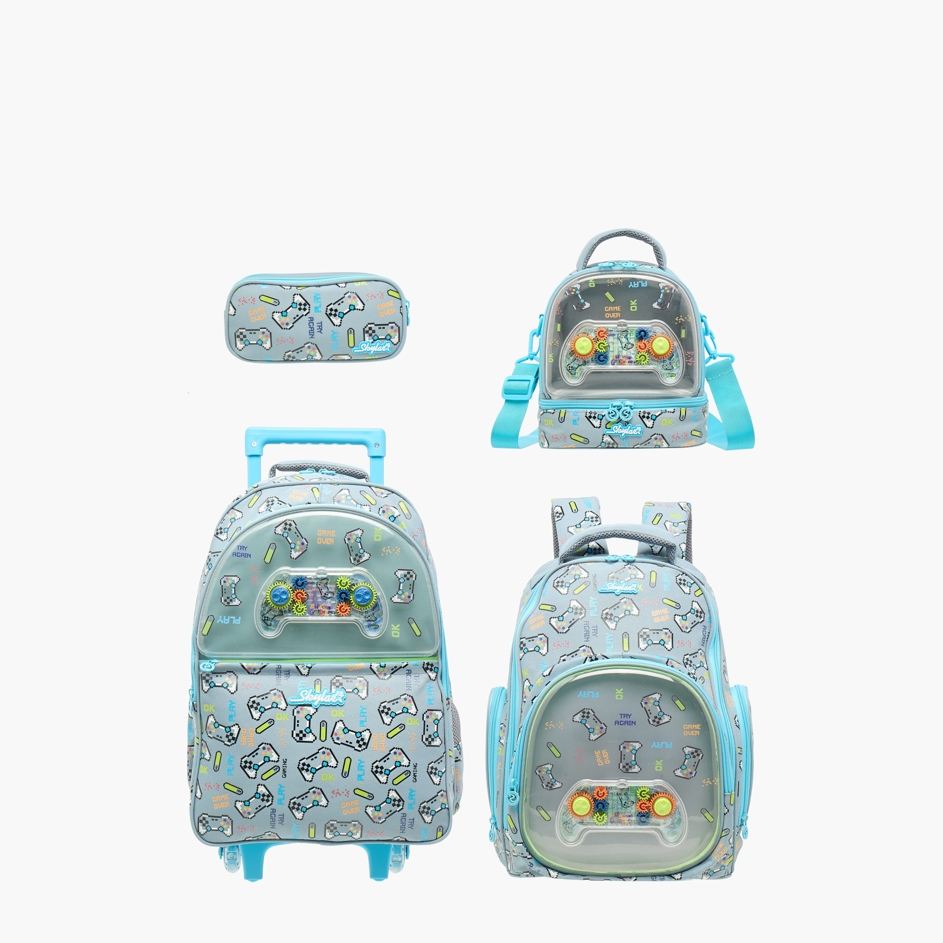 Skylar Gaming Print Pencil Pouch with Zip Closure-school-stationery-pencilcases-image-6