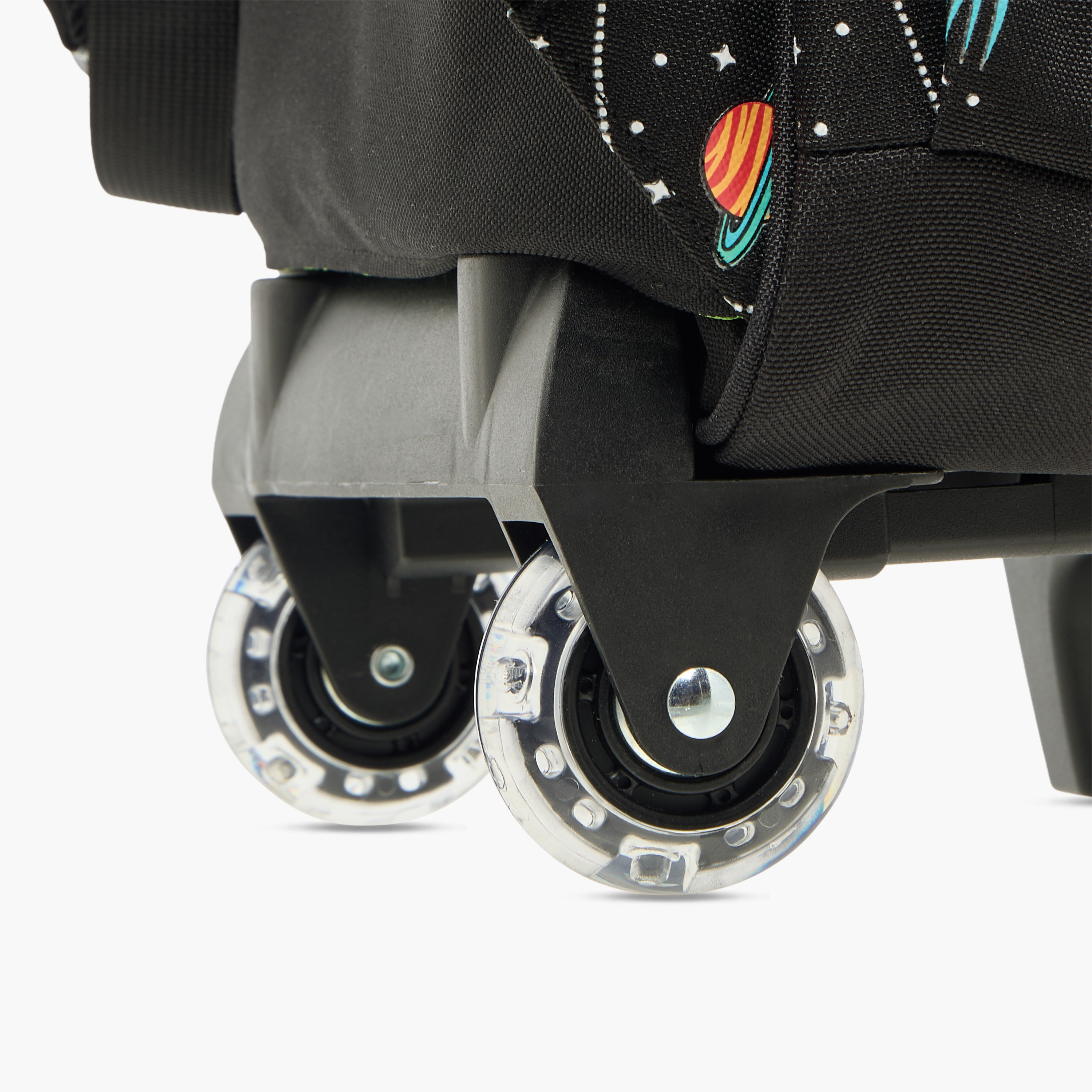 Skylar Astronaut Glow-in-the-Dark Print Trolley Backpack with Retractable Handle - 27x14x21 cms-school-bagsandbackpacks-trolleybags-image-15