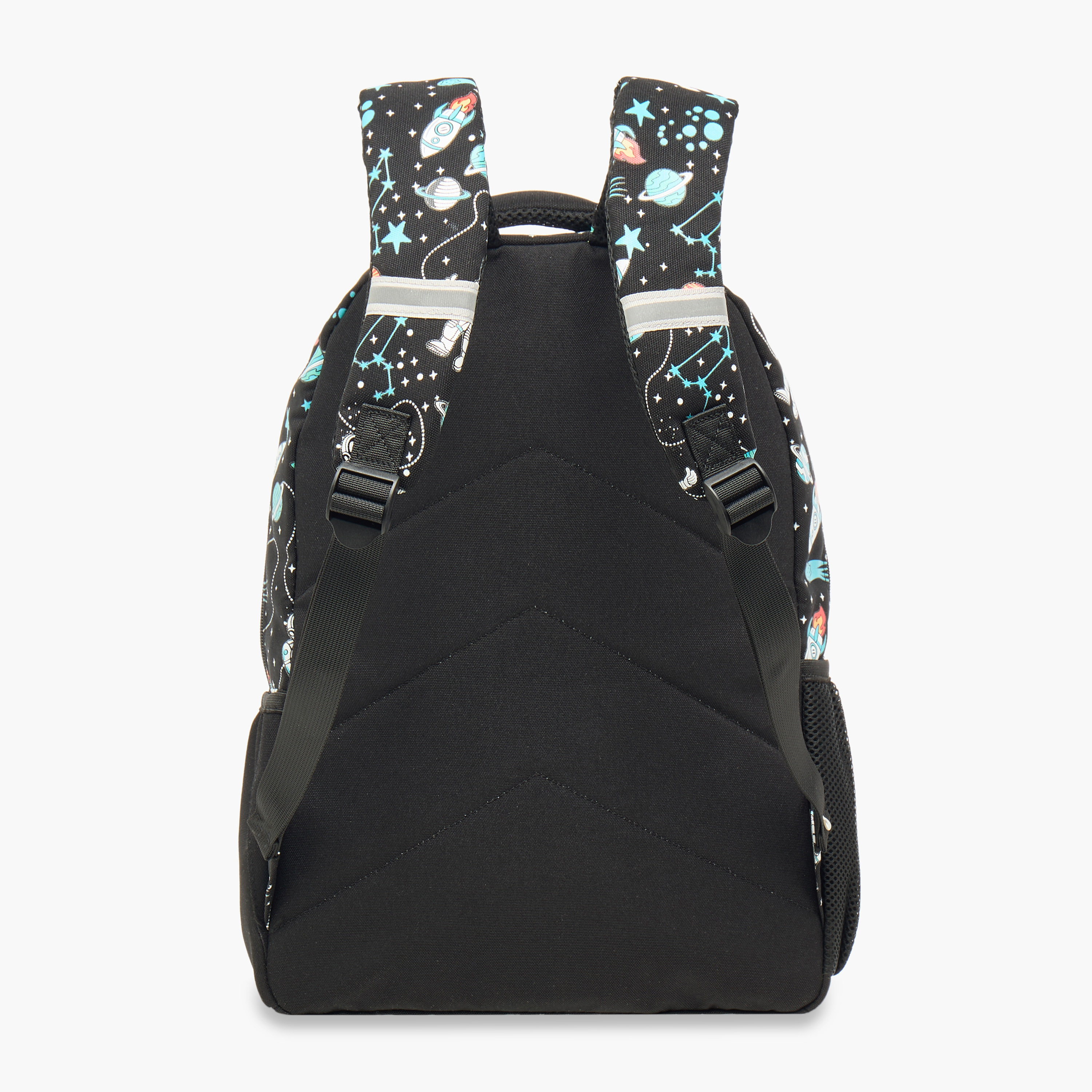 Skylar Astronaut Glow-in-the-Dark Print Backpack with Adjustable Straps and Zip Closure - 25x4x9 cms-school-bagsandbackpacks-backpacks-image-4