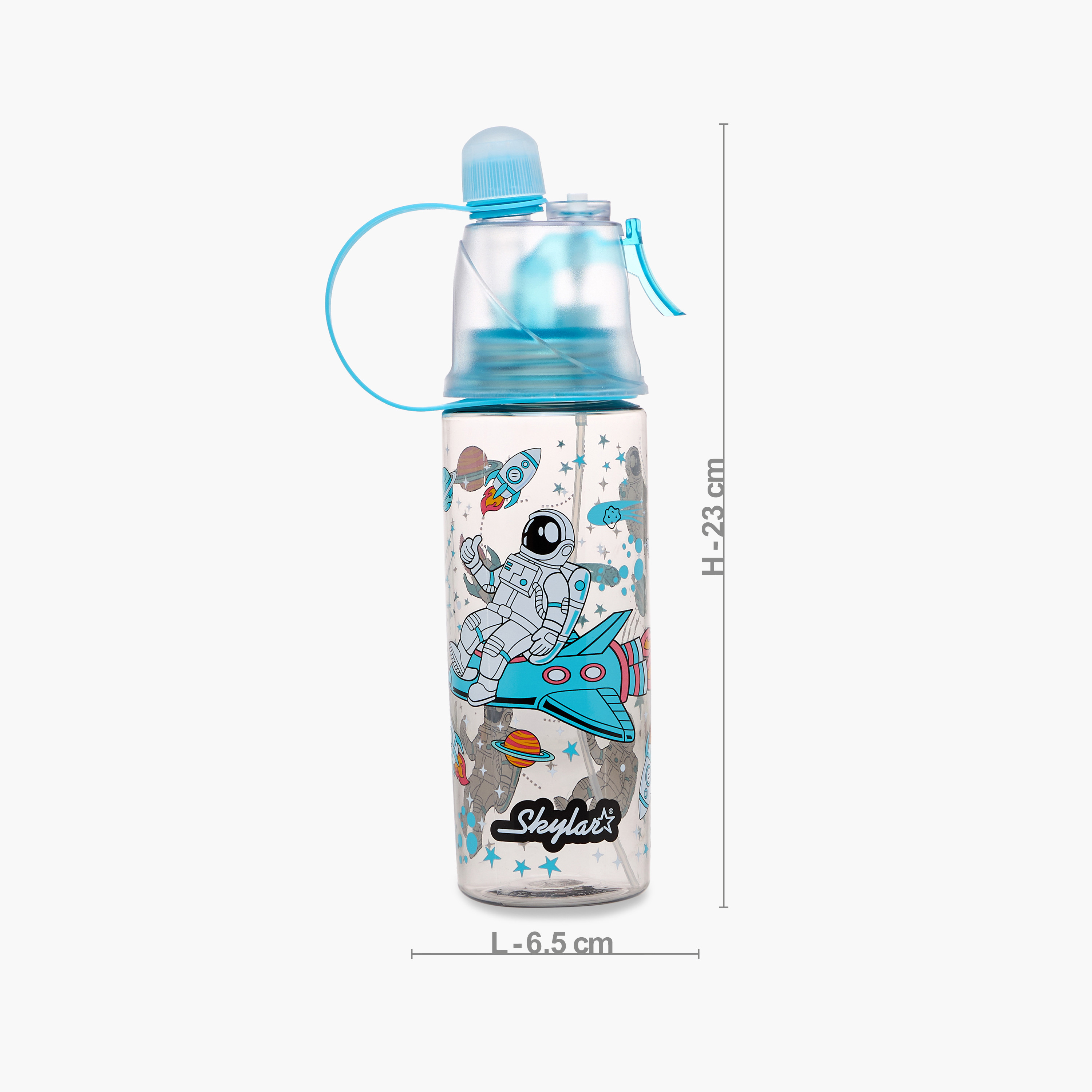 Skylar Space Tritan Water Bottle with Spray and BPA-Free - 500 ml-school-waterbottles-image-2