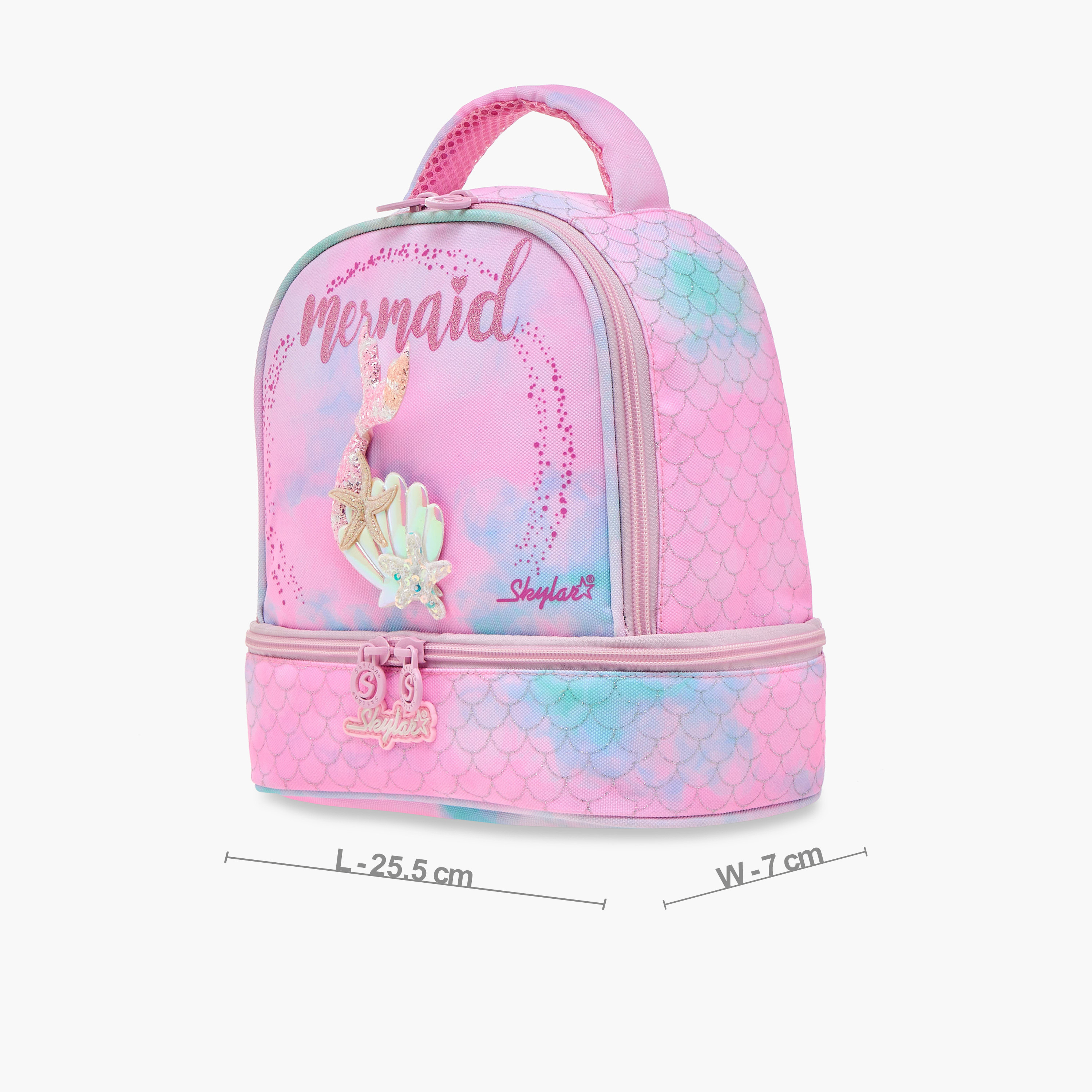 شنطة غداء بطبعات حورية البحر وسحاب إغلاق من سكايلر-school-lunchessentials-lunchbags-image-2