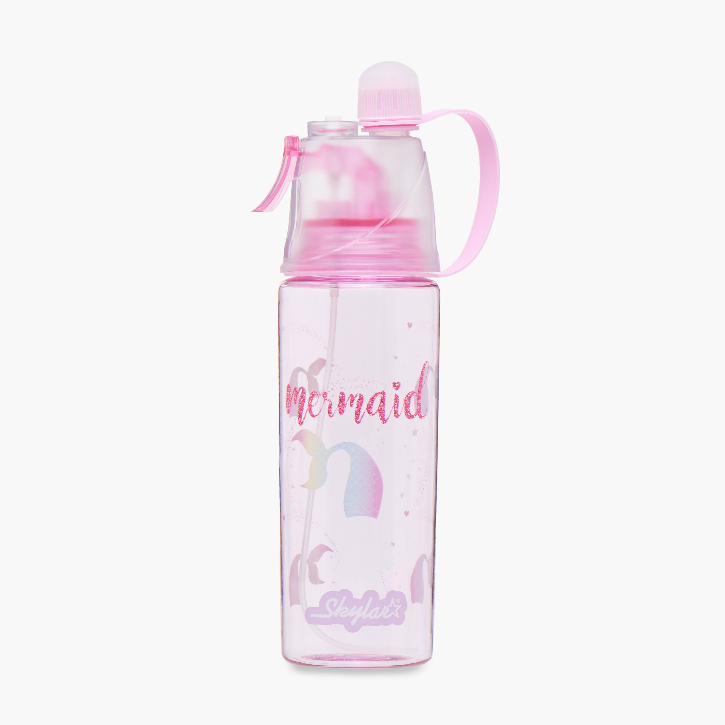 Skylar Mermaid Tail Print Water Bottle-school-waterbottles-image-1