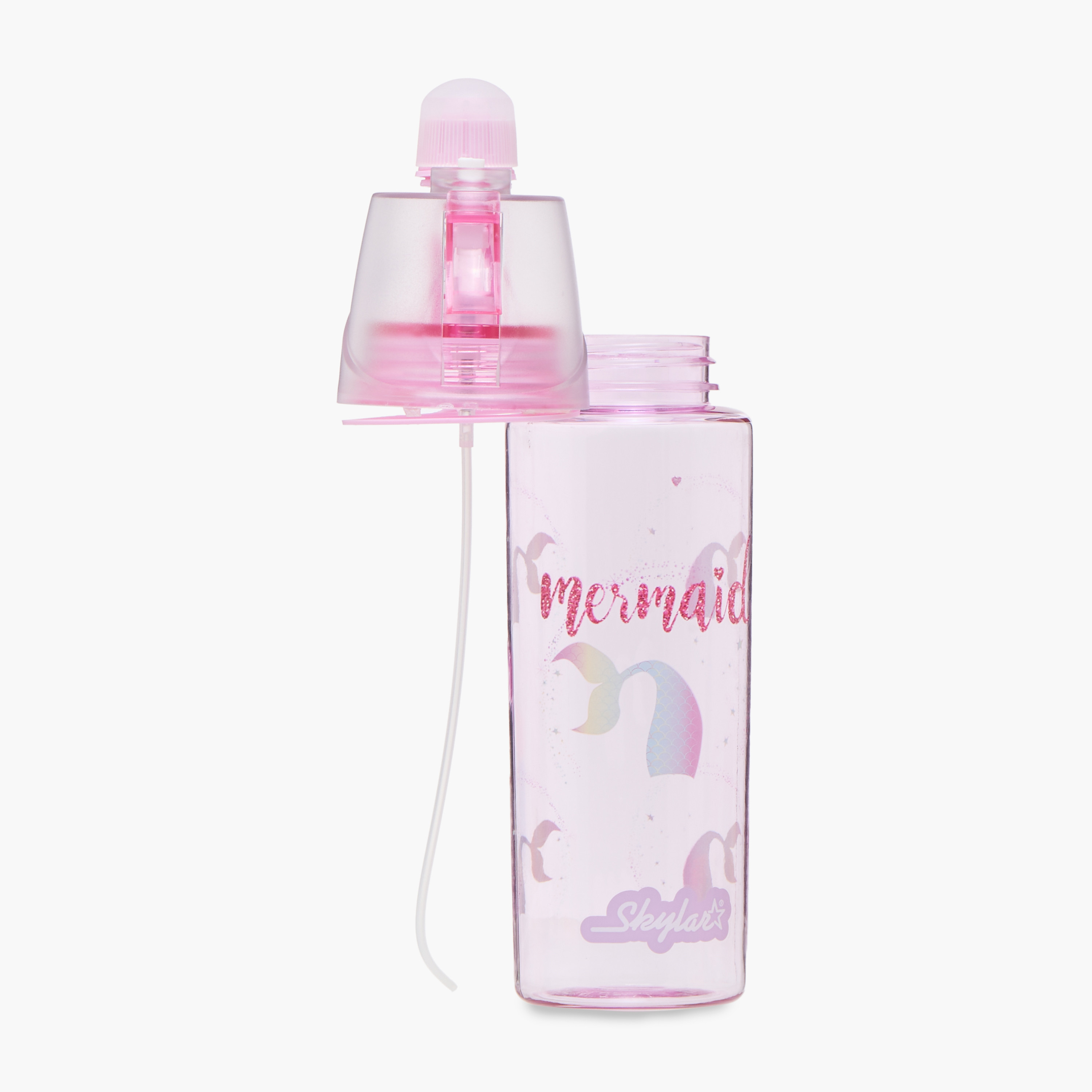 Skylar Mermaid Tail Print Water Bottle-school-waterbottles-image-2
