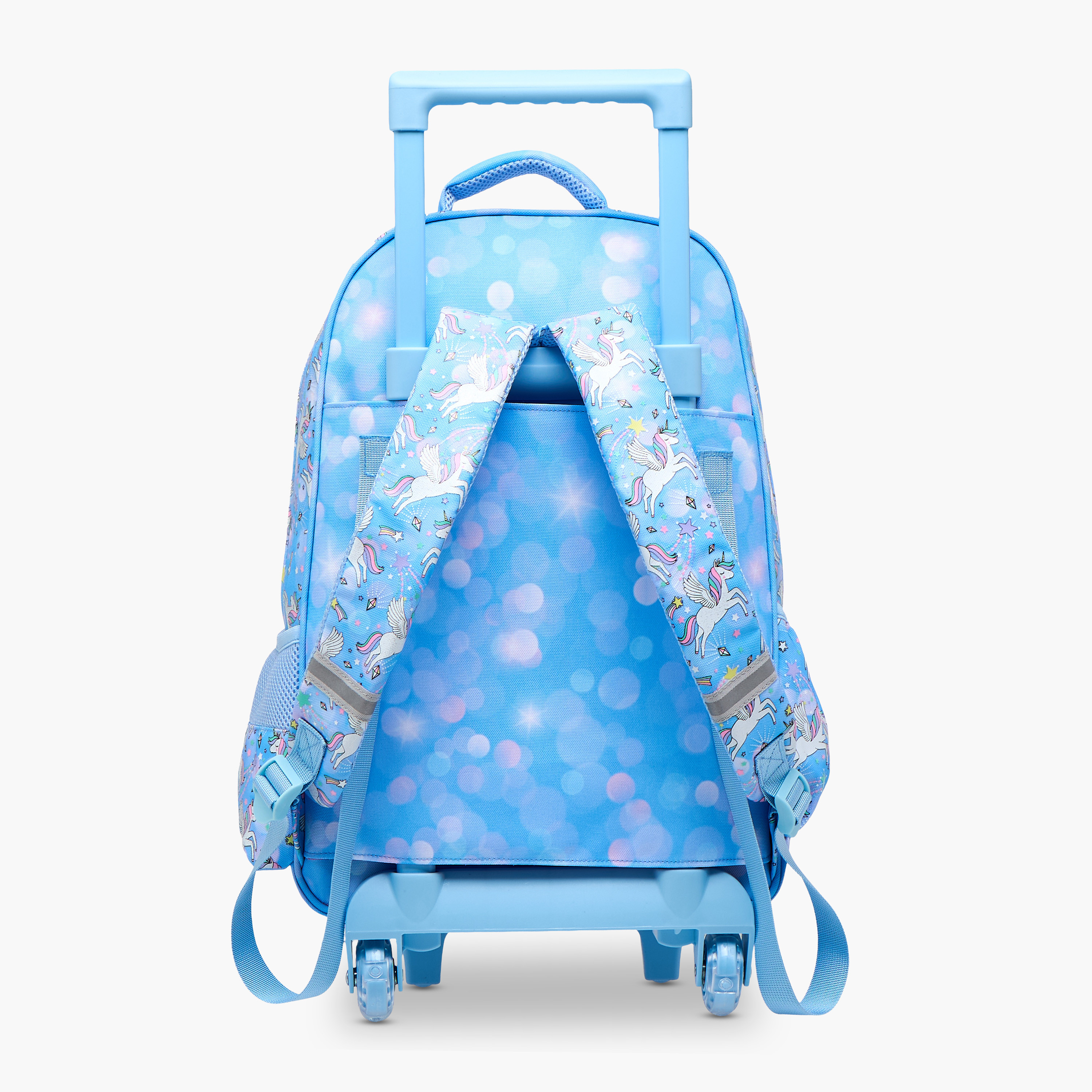 Skylar Unicorn Trolley Bag for Girls 5-8 Years with Padded Shoulder Straps -school-bagsandbackpacks-trolleybags-image-5