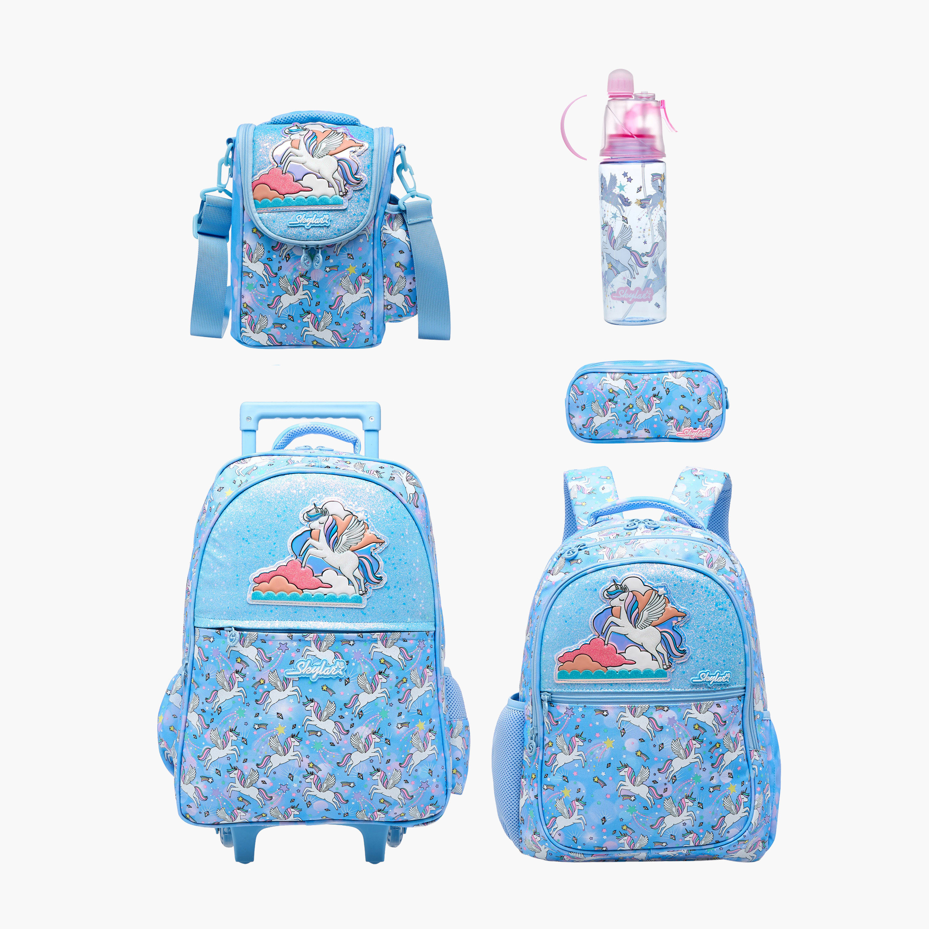 Skylar Unicorn Print Backpack with Adjustable Straps and Zip Closure - 8x10x21 cms-school-bagsandbackpacks-backpacks-image-9