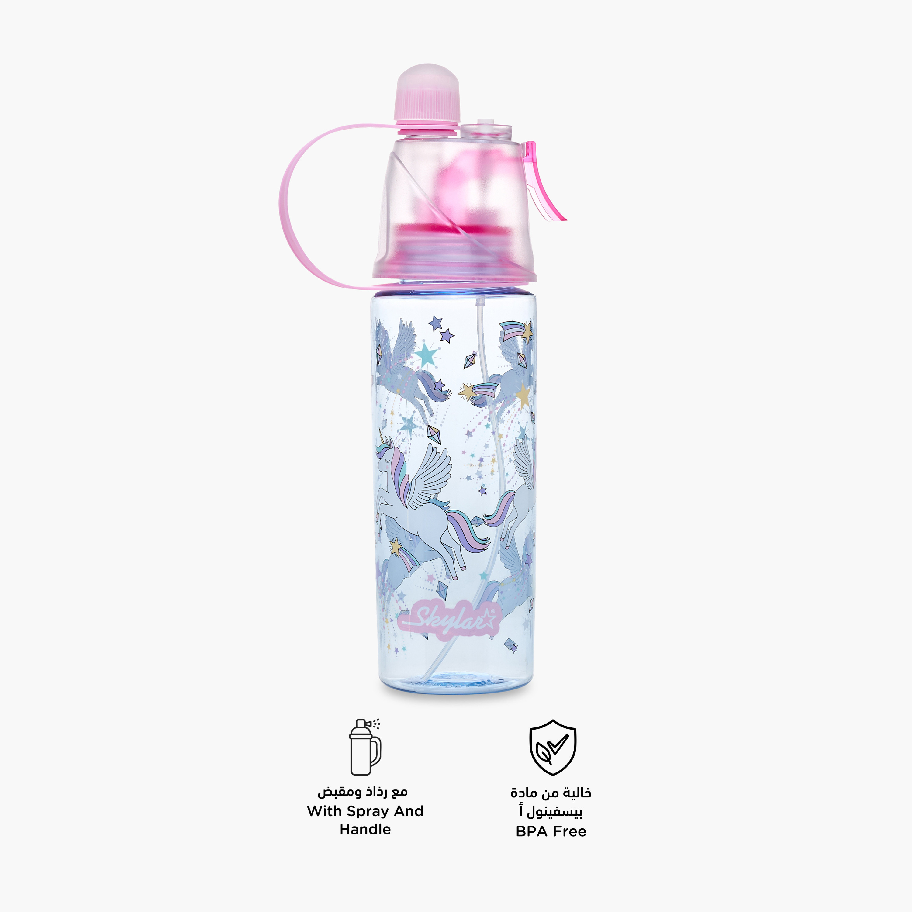 Skylar Unicorn Tritan Water Bottle with Spray and BPA-Free-school-waterbottles-image-4