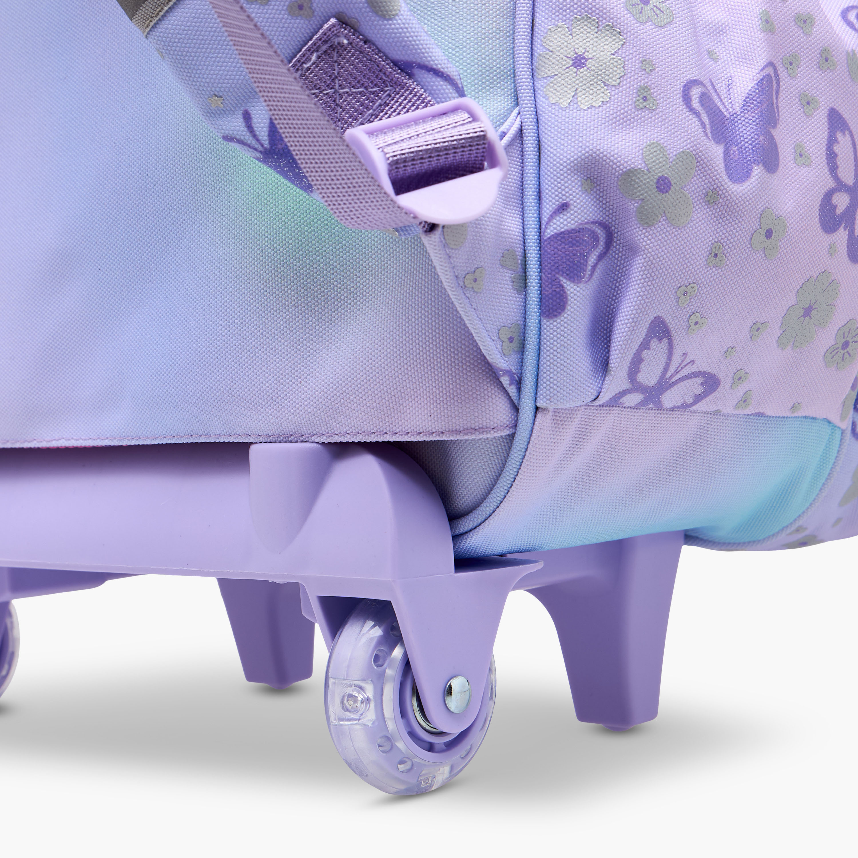 Skylar Butterfly Trolley Bag for Girls 5-8 Years with Padded Shoulder Straps -school-bagsandbackpacks-trolleybags-image-14