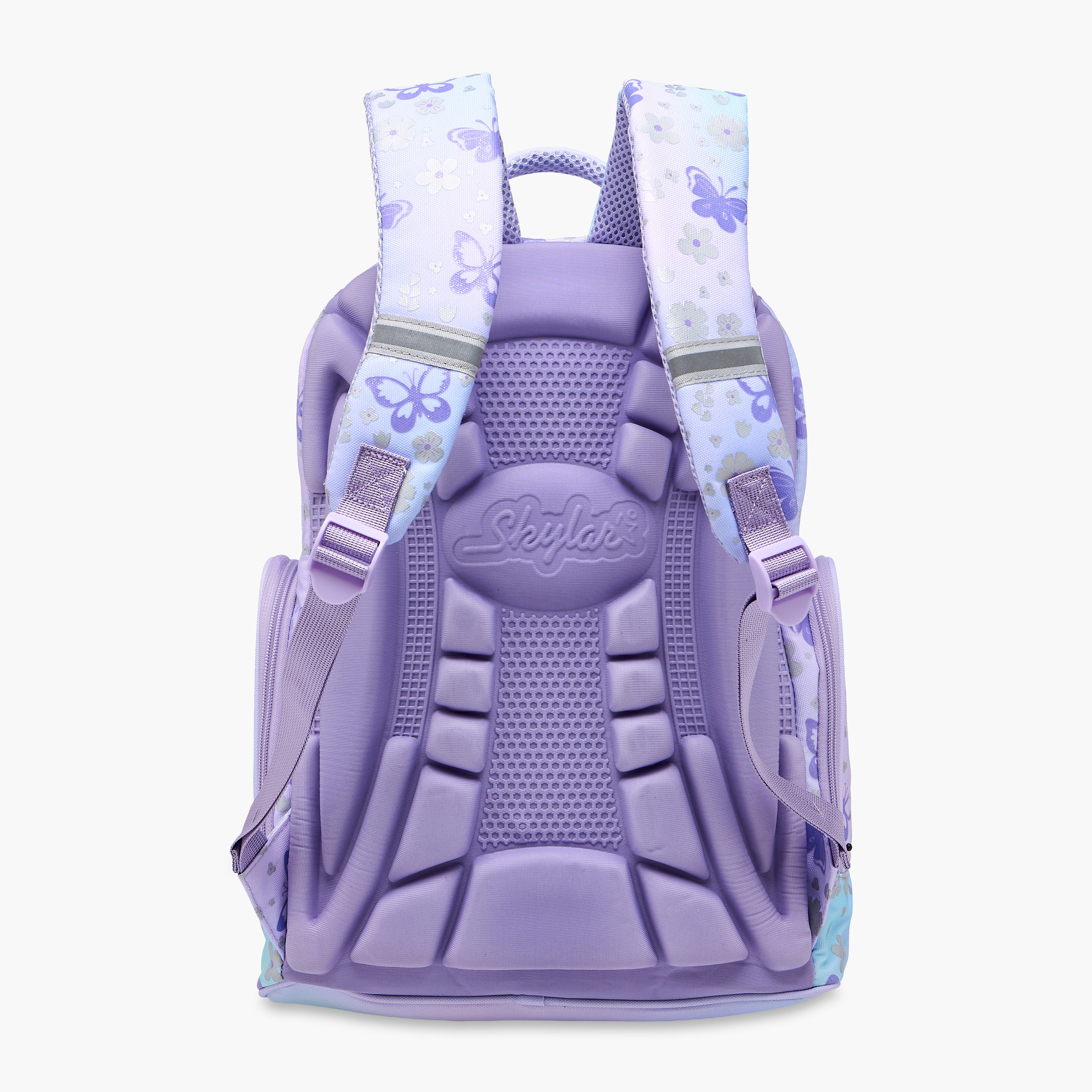 شنطة ظهر بأحزمة قابلة للتعديل وسحاب إغلاق وطبعات فراشات من سكايلار - 8x10x21 سم-school-bagsandbackpacks-backpacks-image-4