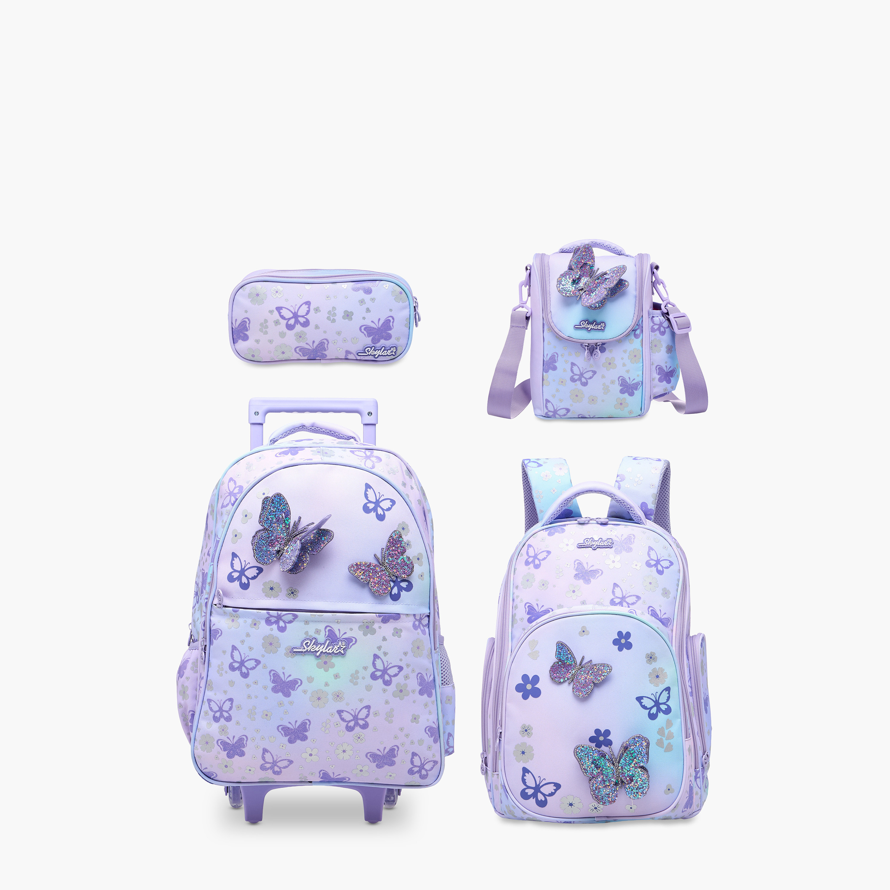 Skylar Butterfly Print Lunch Bag with Zip Closure-school-lunchessentials-lunchbags-image-10