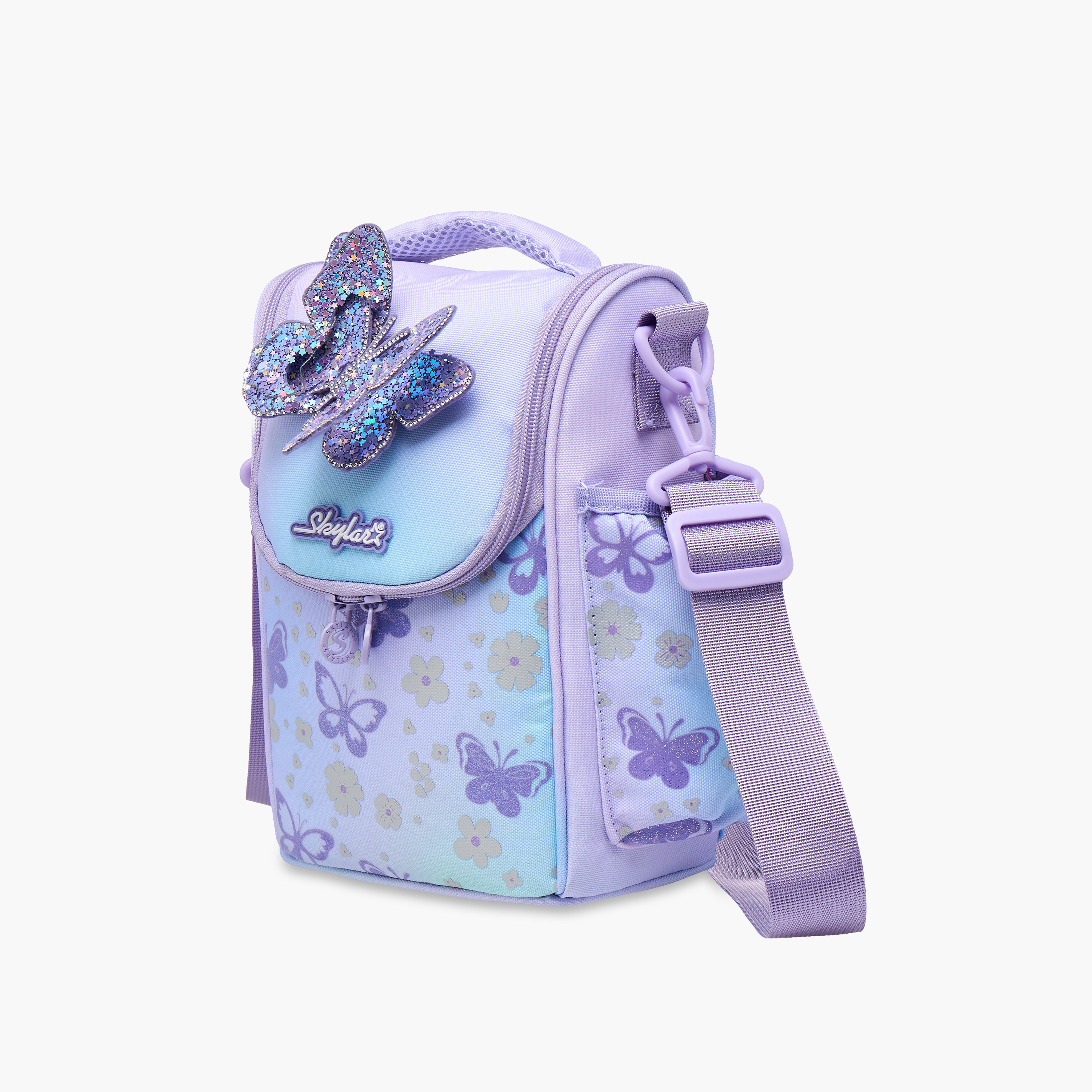 Skylar Butterfly Print Lunch Bag with Zip Closure-school-lunchessentials-lunchbags-image-5