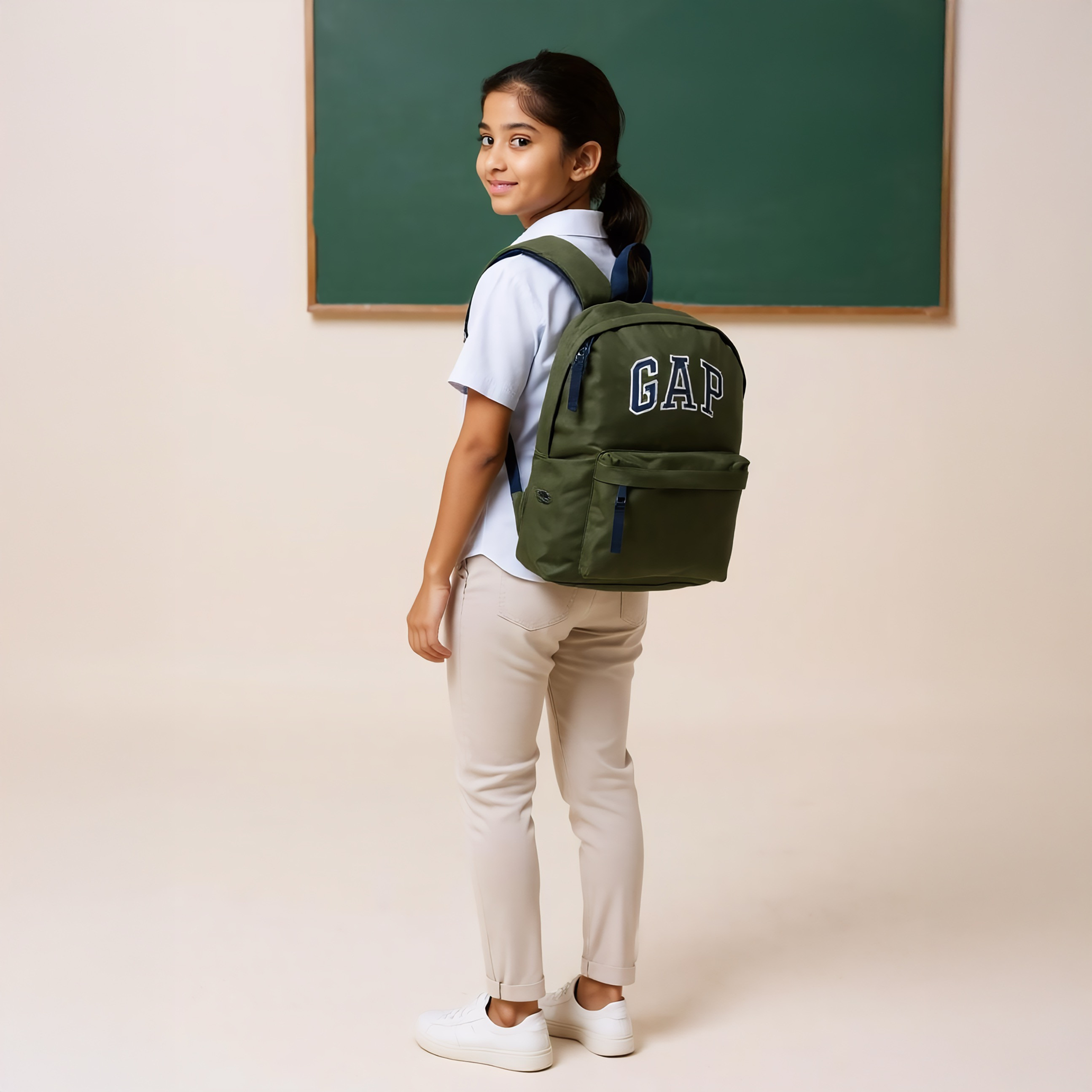 GAP 17-inch Logo Print Backpack with Adjustable Straps and Zip Closure - 43x29x11 cms-CP_BESTPRICE_EXCLUSION-image-2