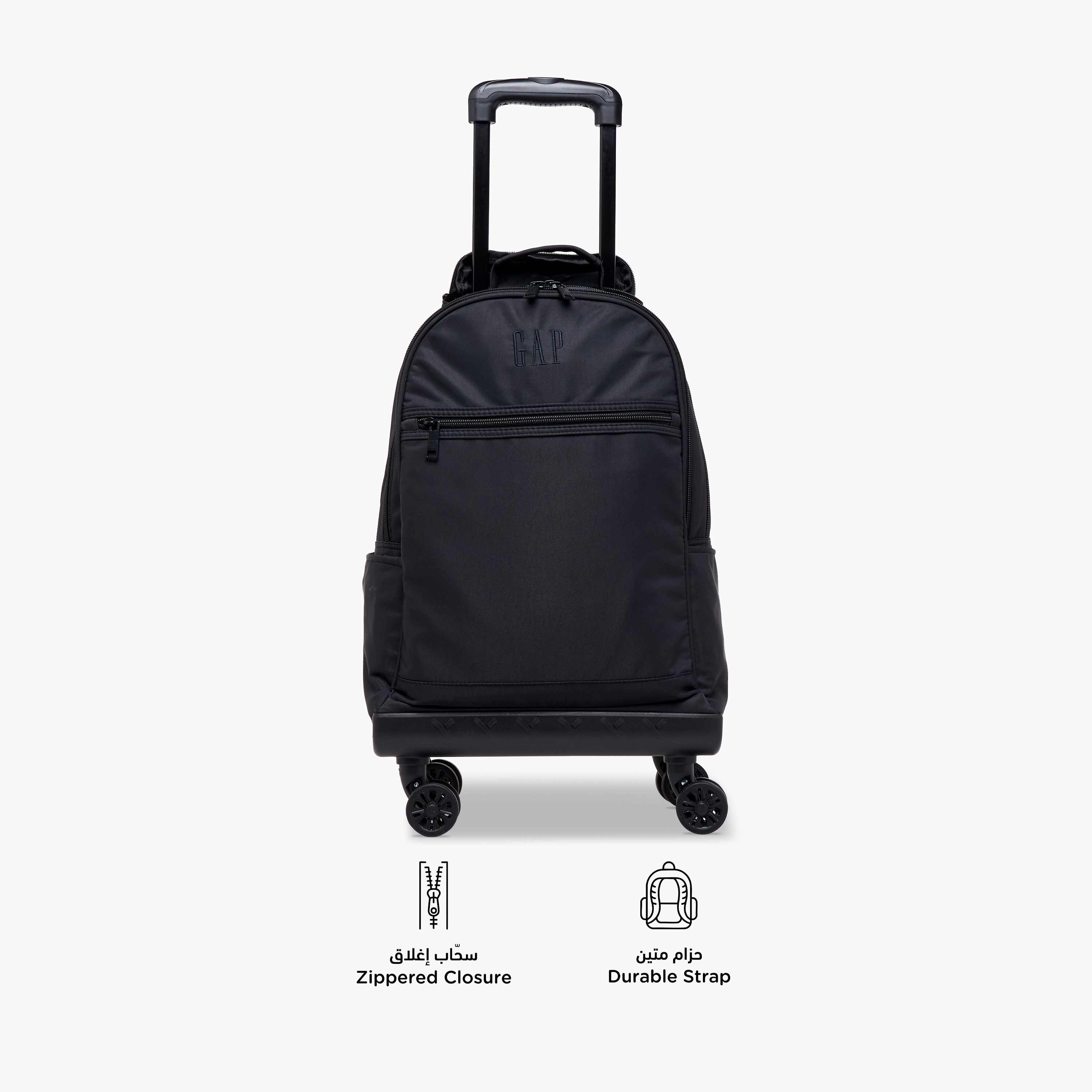 GAP Solid Trolley Bag for Kids 8-13 Years with Front Pocket – 18 inches-school-bagsandbackpacks-trolleybags-image-4